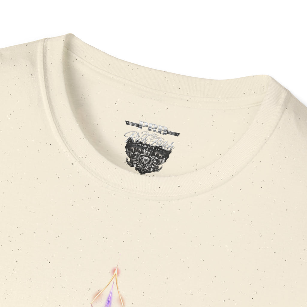 Power Runs Black PRB Pretty Rich Bitch The Collection Mystic Mandala Tee — Subtle Pastel Spiritual Graphic T-Shirt by Printify