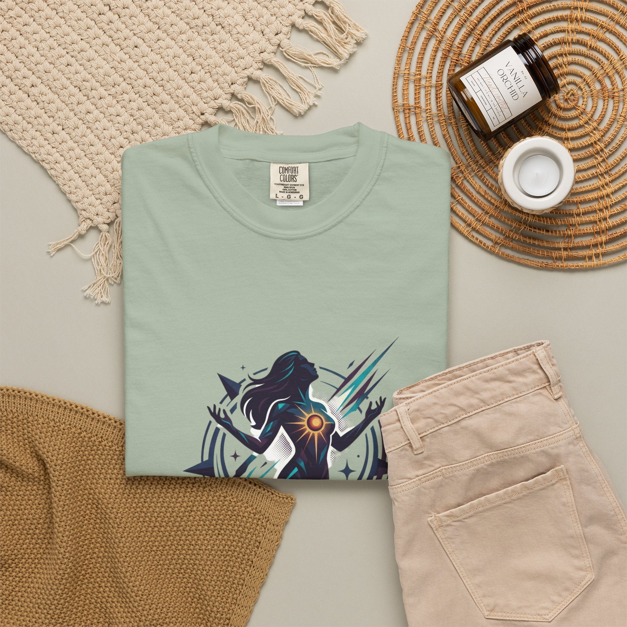 Power Runs Black PRB Ascension Graphic T-Shirt — Cosmic Silhouette Tee by Power Runs Black