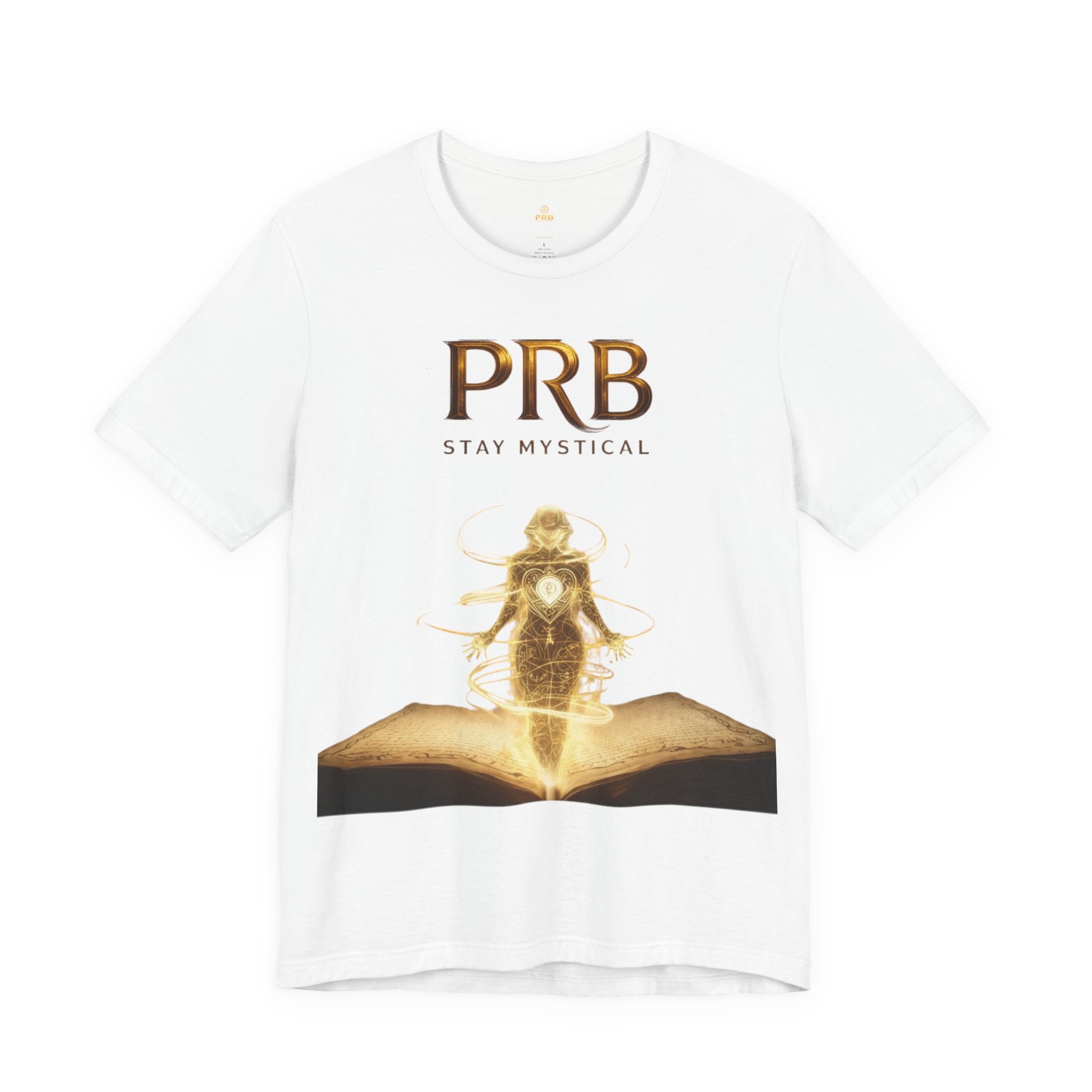 PRB Mystical Graphic Tee – "PRB Stay Mystical" Spiritual Book & Light Design by Power Runs Black