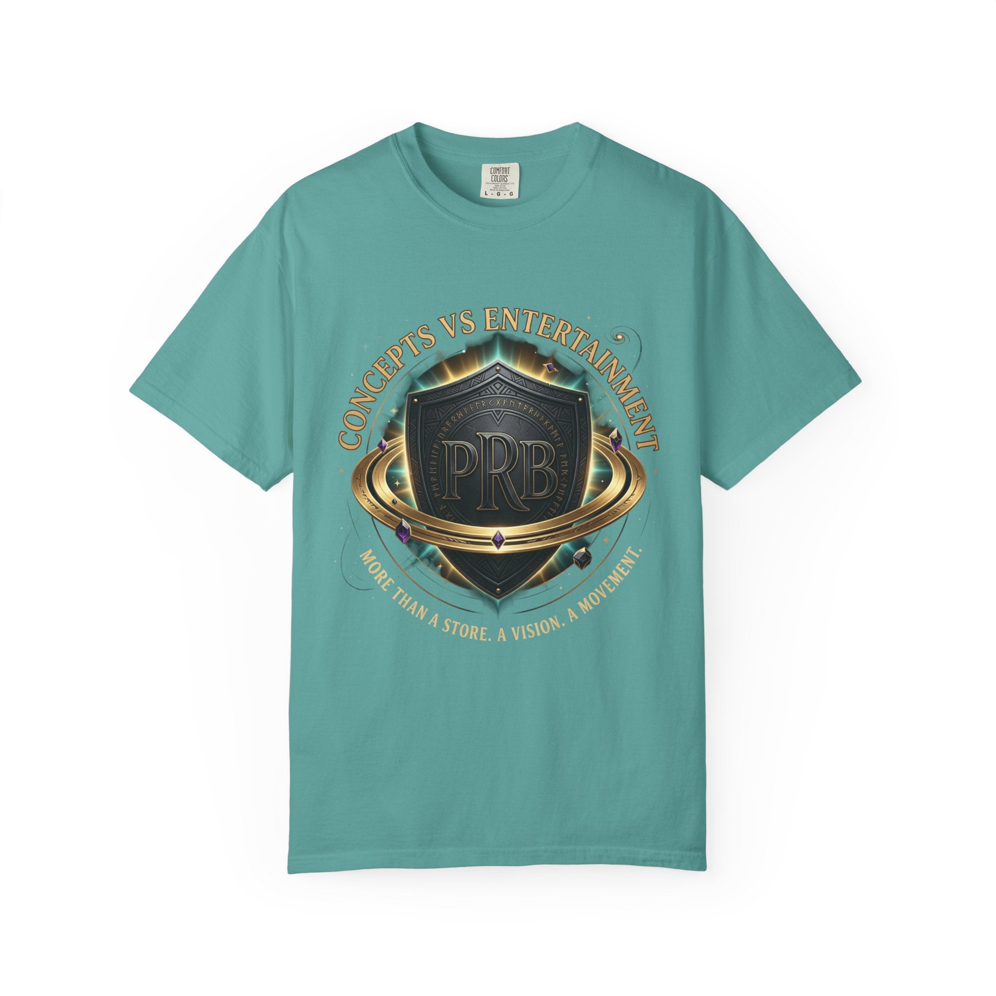 Concepts VS Entertainment Emblem Graphic T-Shirt | Heraldic Crest Tee by Printify