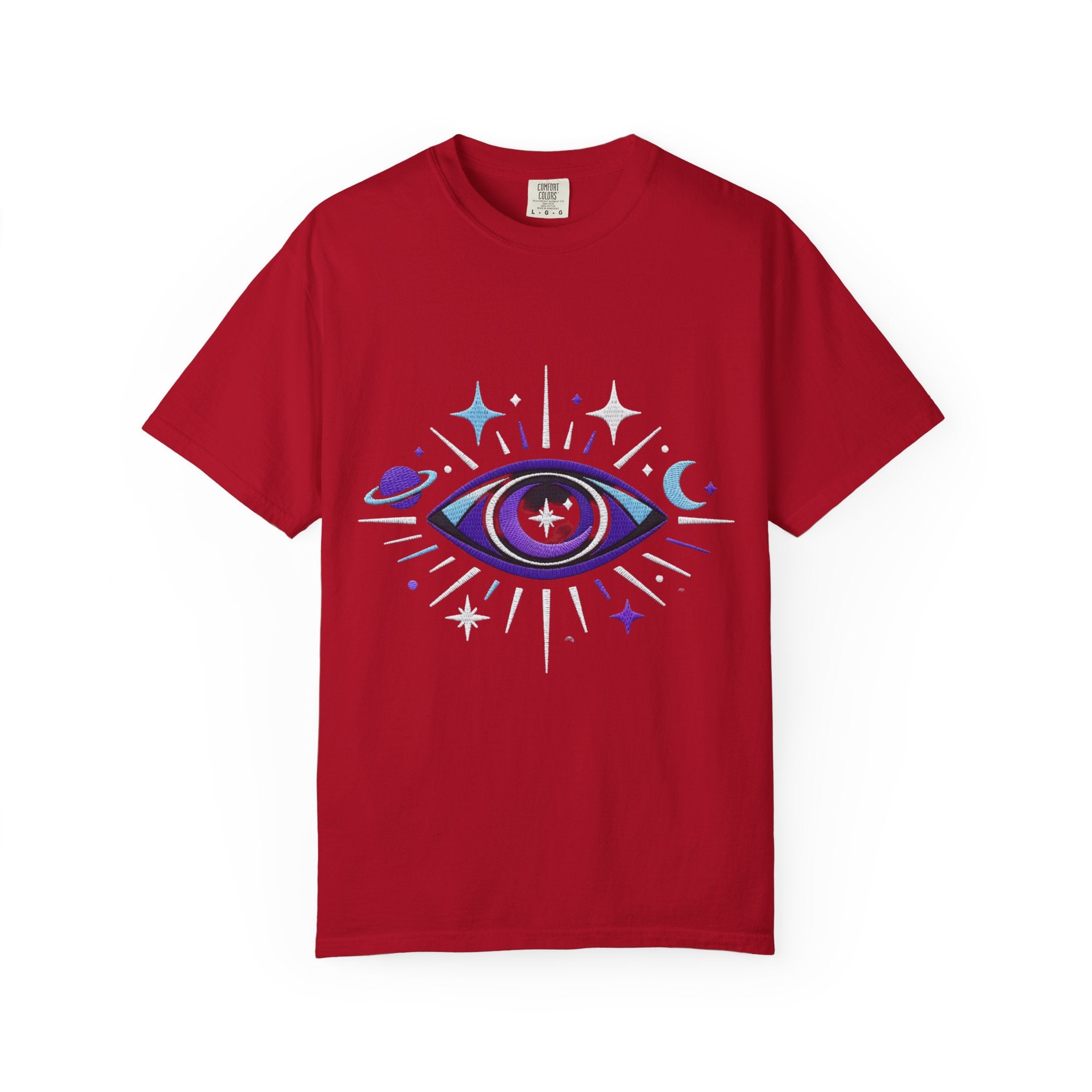 PRB Mystic All-Seeing Eye T-shirt | Cosmic Moon and Stars by Printify