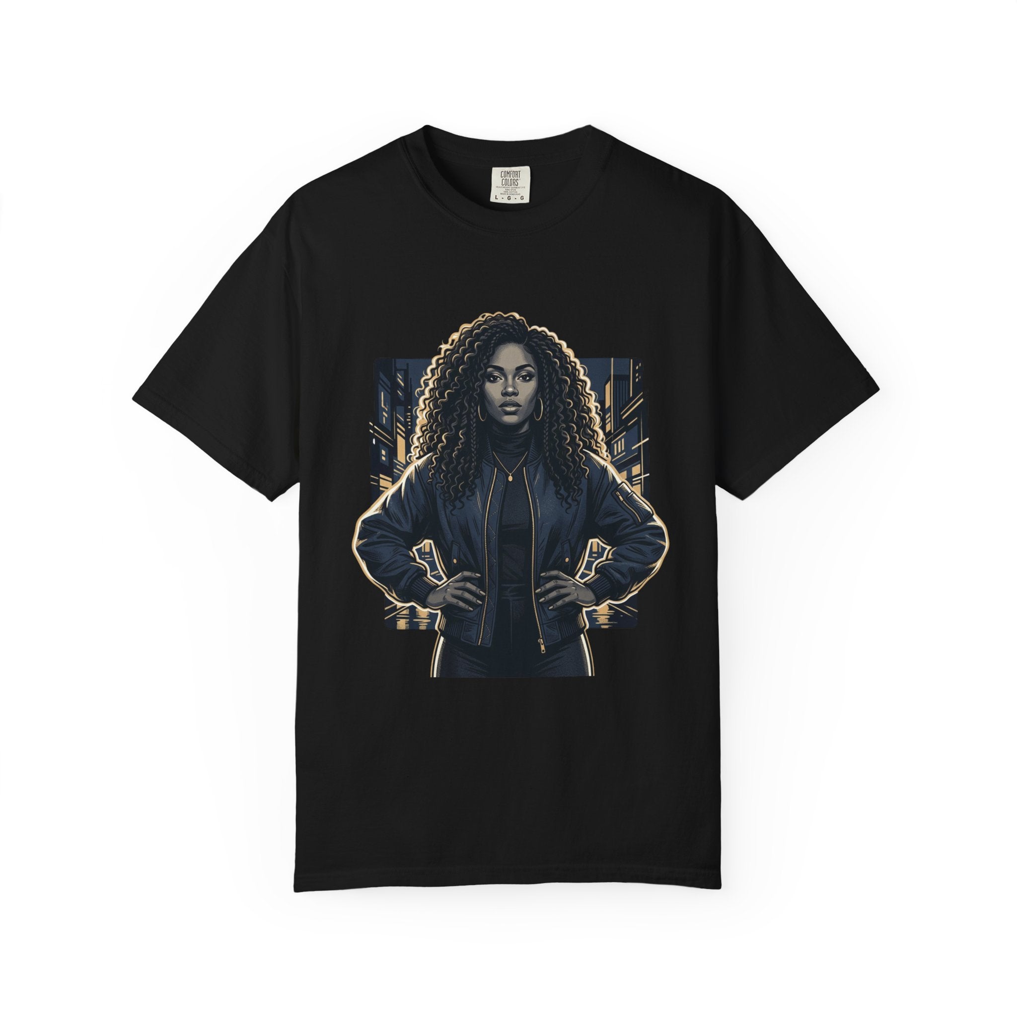 Pretty Rich Bitch The Collection by PRB T-Shirt — Bold Graphic Tee with Empowered Woman Portrait by Power Runs Black