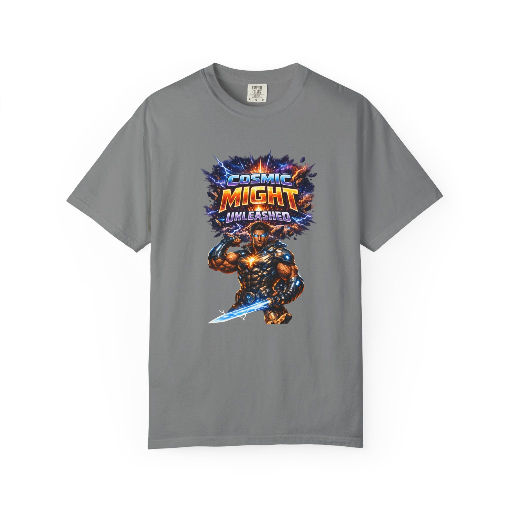 PRB Cosmic Might Unleashed T-shirt | Space Warrior Graphic Tee by Power Runs Black