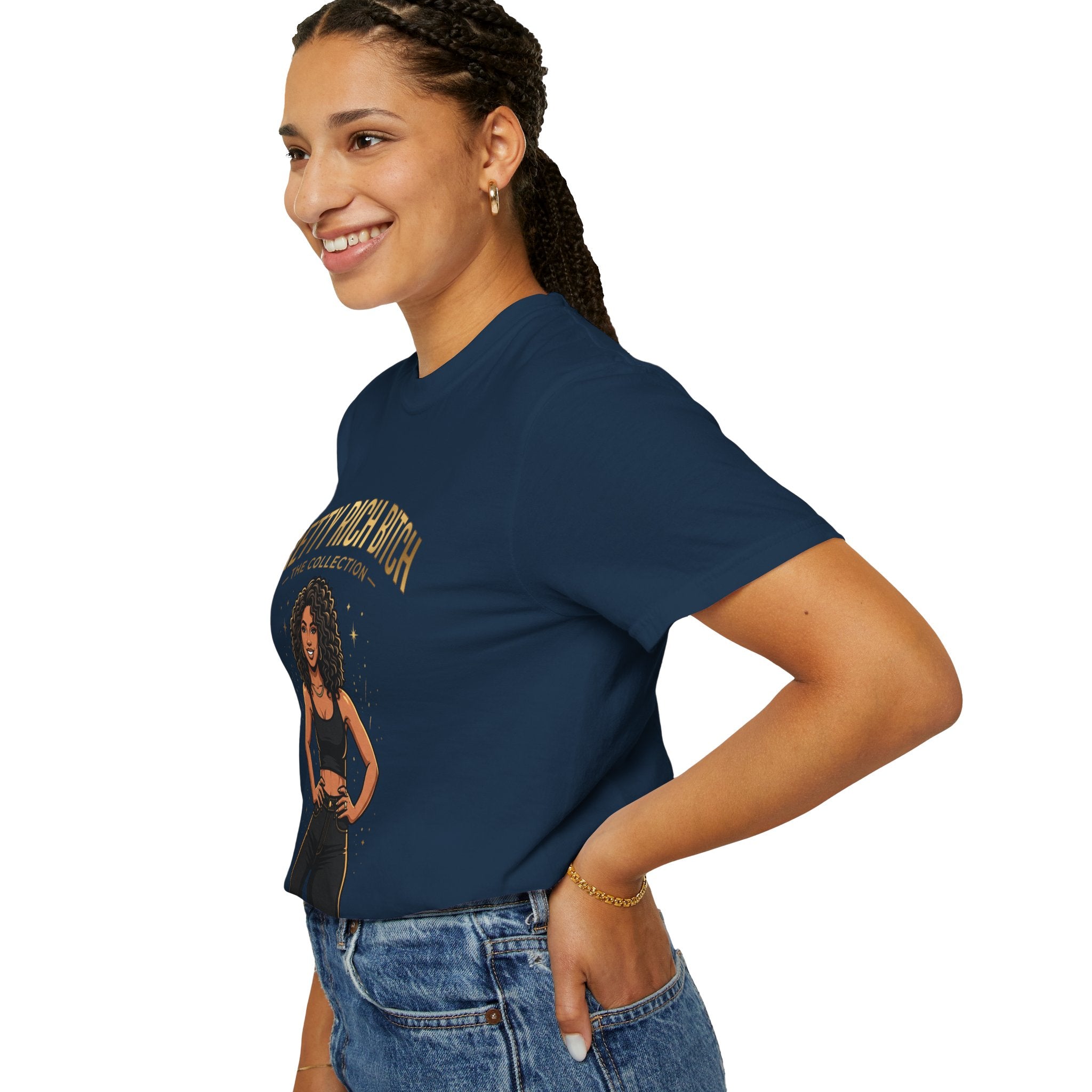 Pretty Rich Bitch The Collection by PRB T-Shirt — Empowered Black Woman Graphic Tee by Power Runs Black