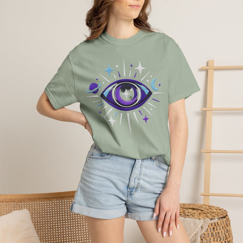 PRB Mystic All-Seeing Eye T-shirt | Cosmic Moon and Stars by Power Runs Black