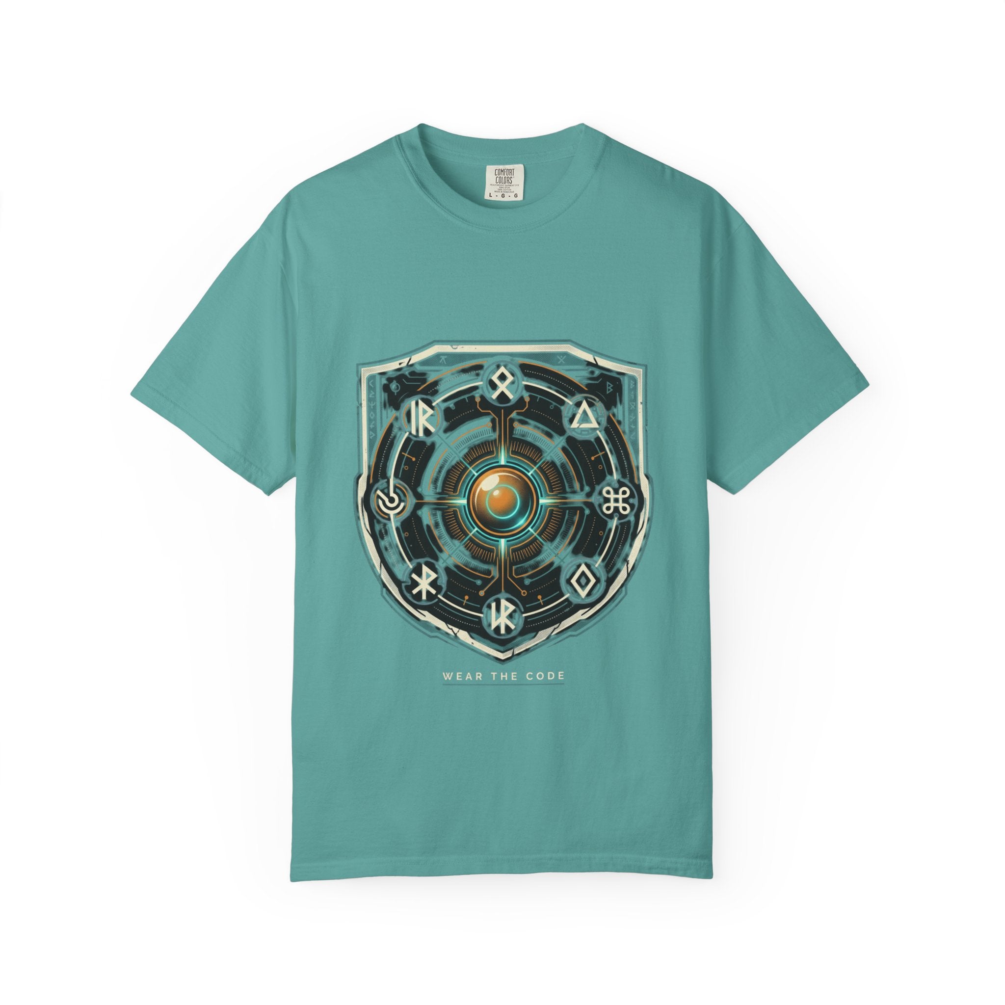 Power Runs Black PRB "Wear The Code" Mystic Shield T-Shirt — Geometric Sigil Graphic Tee by Power Runs Black