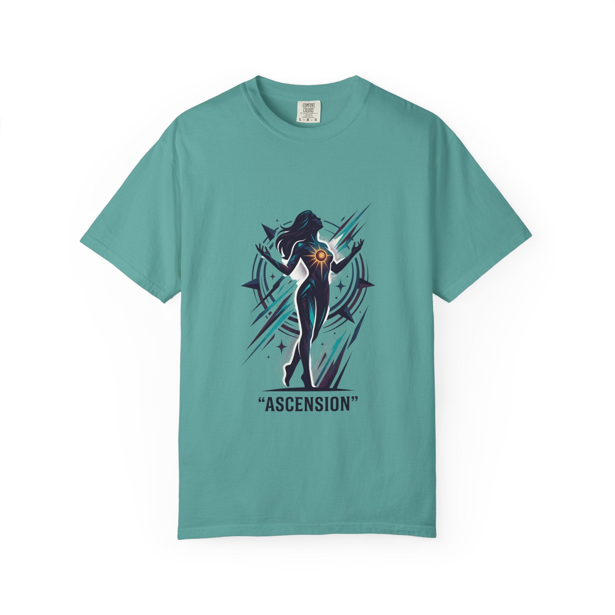 Power Runs Black PRB Ascension Graphic T-Shirt — Cosmic Silhouette Tee by Printify