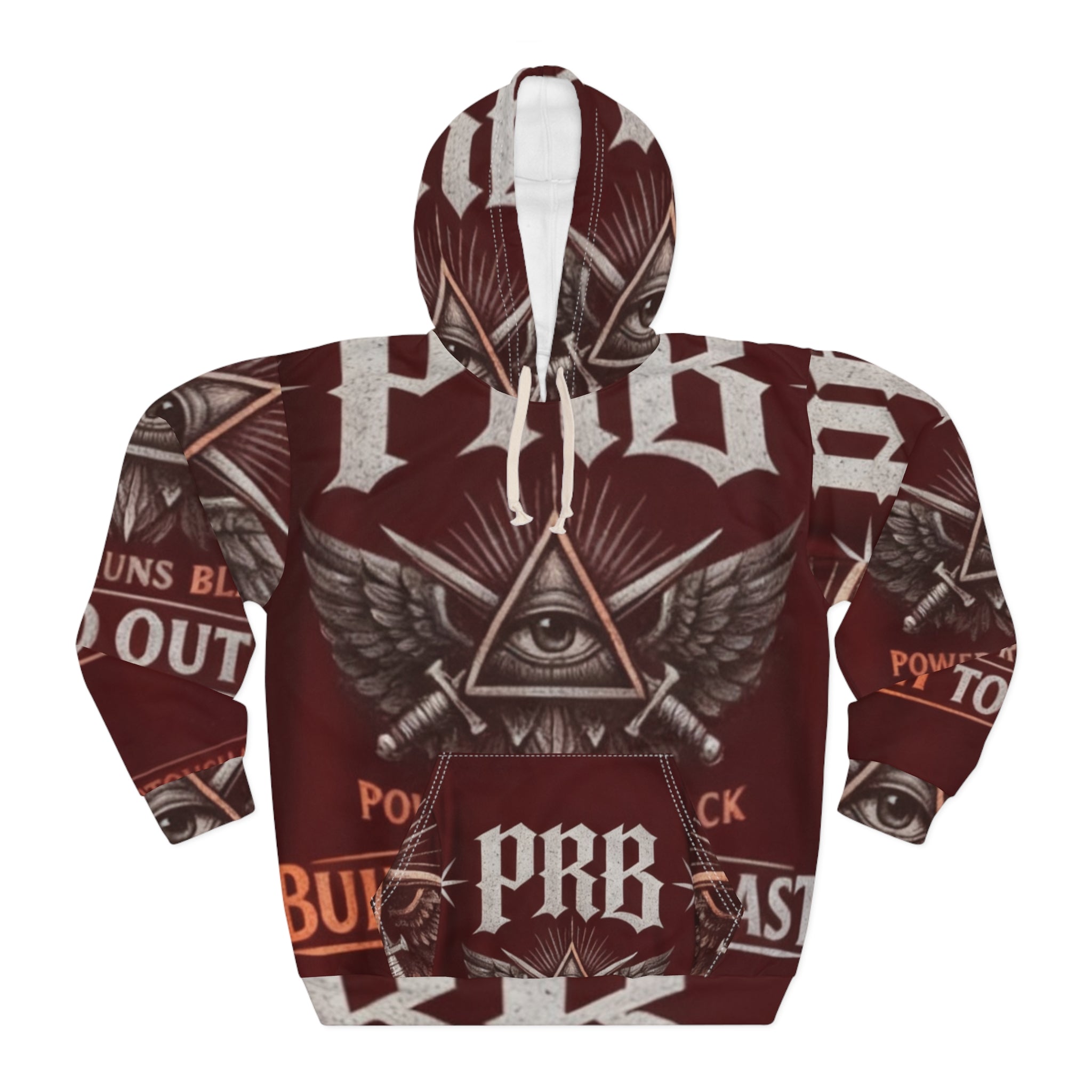PRB Built to Outlast Hoodie - Power Runs Black Graphic Pullover by Power Runs Black
