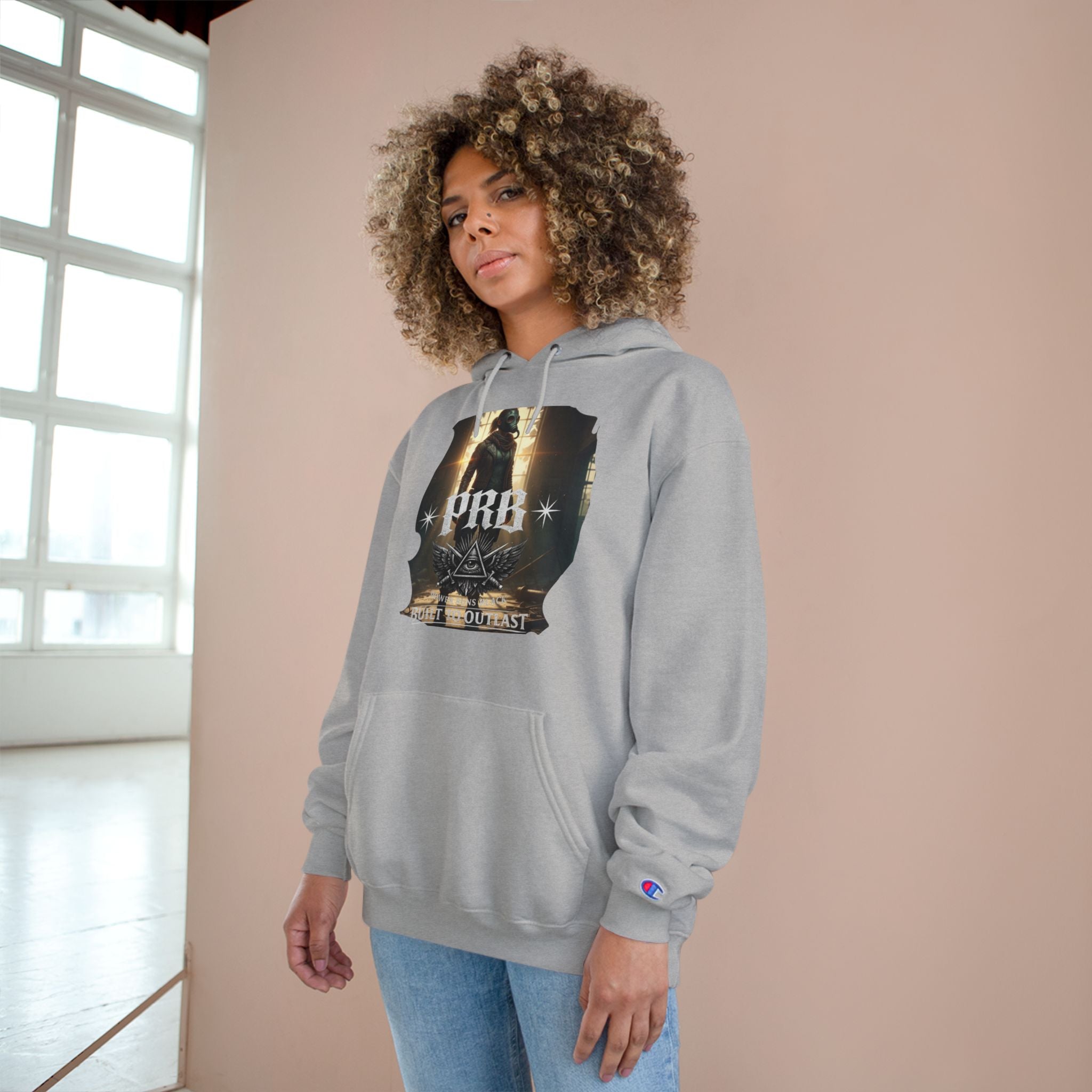 PRB Champion Hoodie — Vintage Tour Graphic Pullover by Power Runs Black