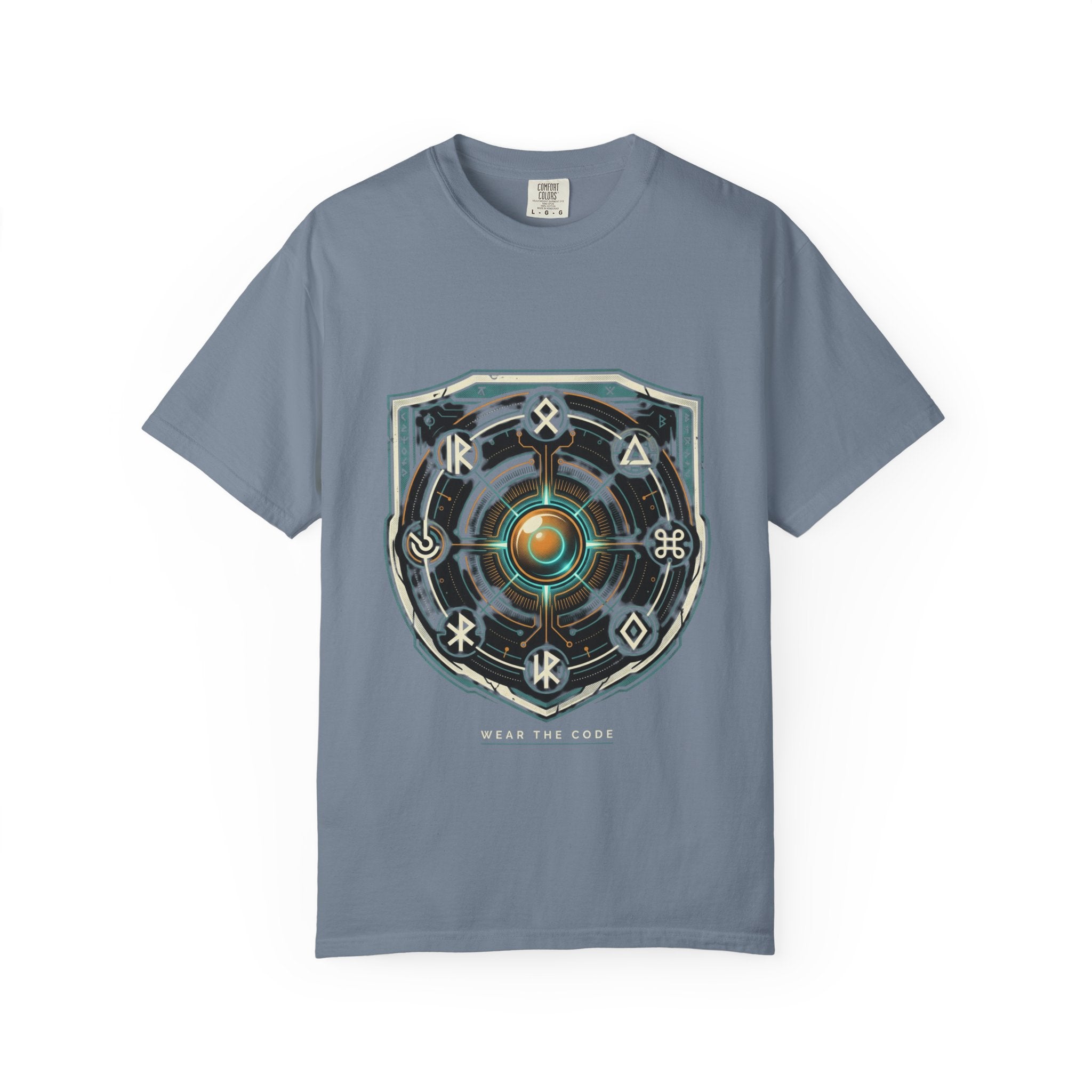 Power Runs Black PRB "Wear The Code" Mystic Shield T-Shirt — Geometric Sigil Graphic Tee by Power Runs Black