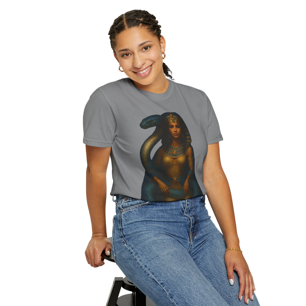 PRB Egyptian Goddess with Snake T-Shirt | Pharaoh Serpent Art Tee by Power Runs Black