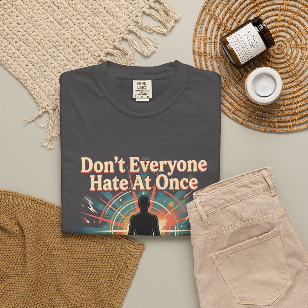 Power Runs Black Don't Everyone Hate Me Once" Retro Silhouette Graphic Tee by Printify