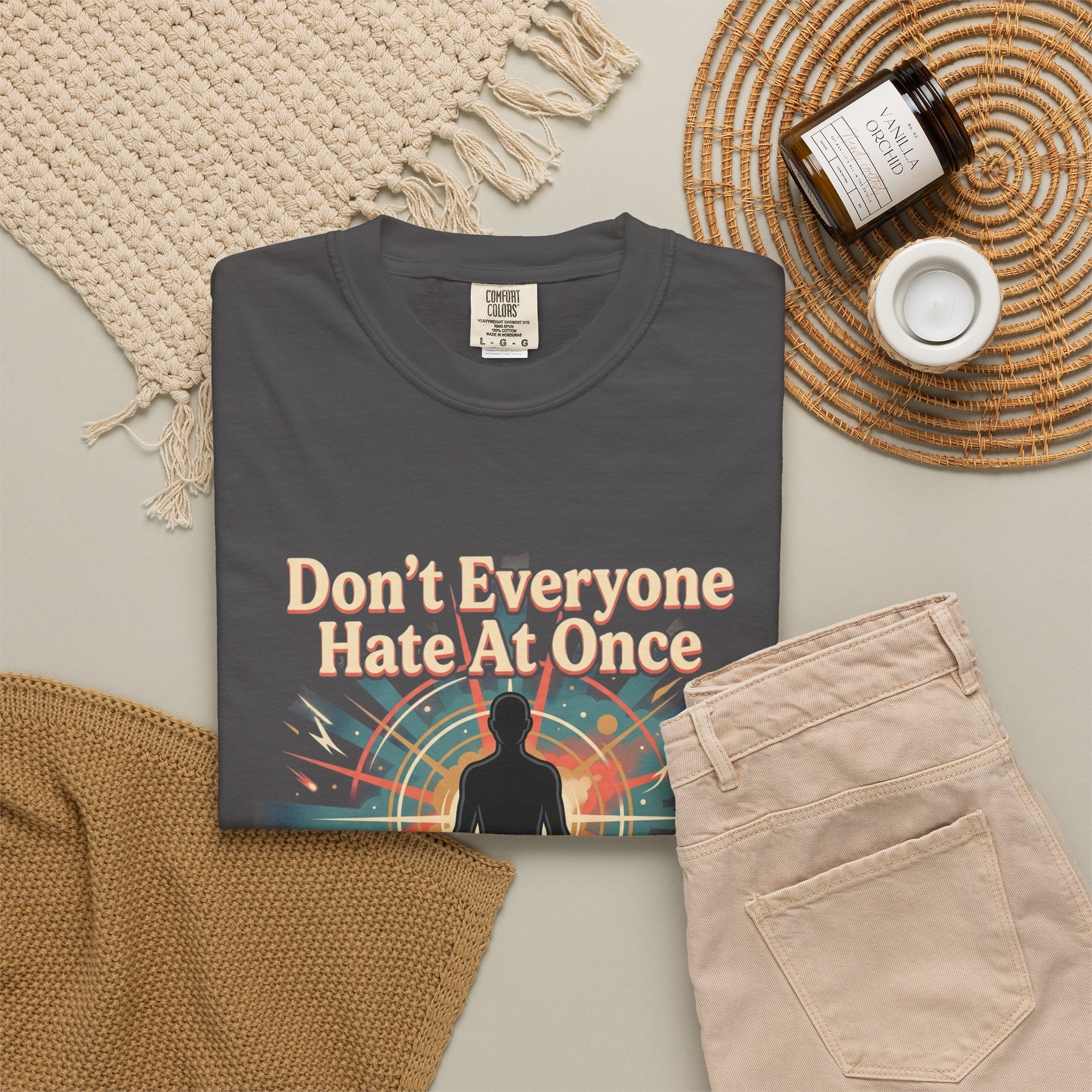 Power Runs Black Don't Everyone Hate Me Once" Retro Silhouette Graphic Tee by Printify