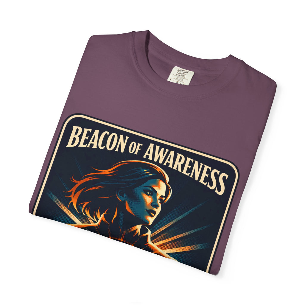 Power Runs Black Beacon of Awareness T-Shirt — “Astra: I hear truth hidden beneath noise” Cosmic Graphic Tee by Power Runs Black