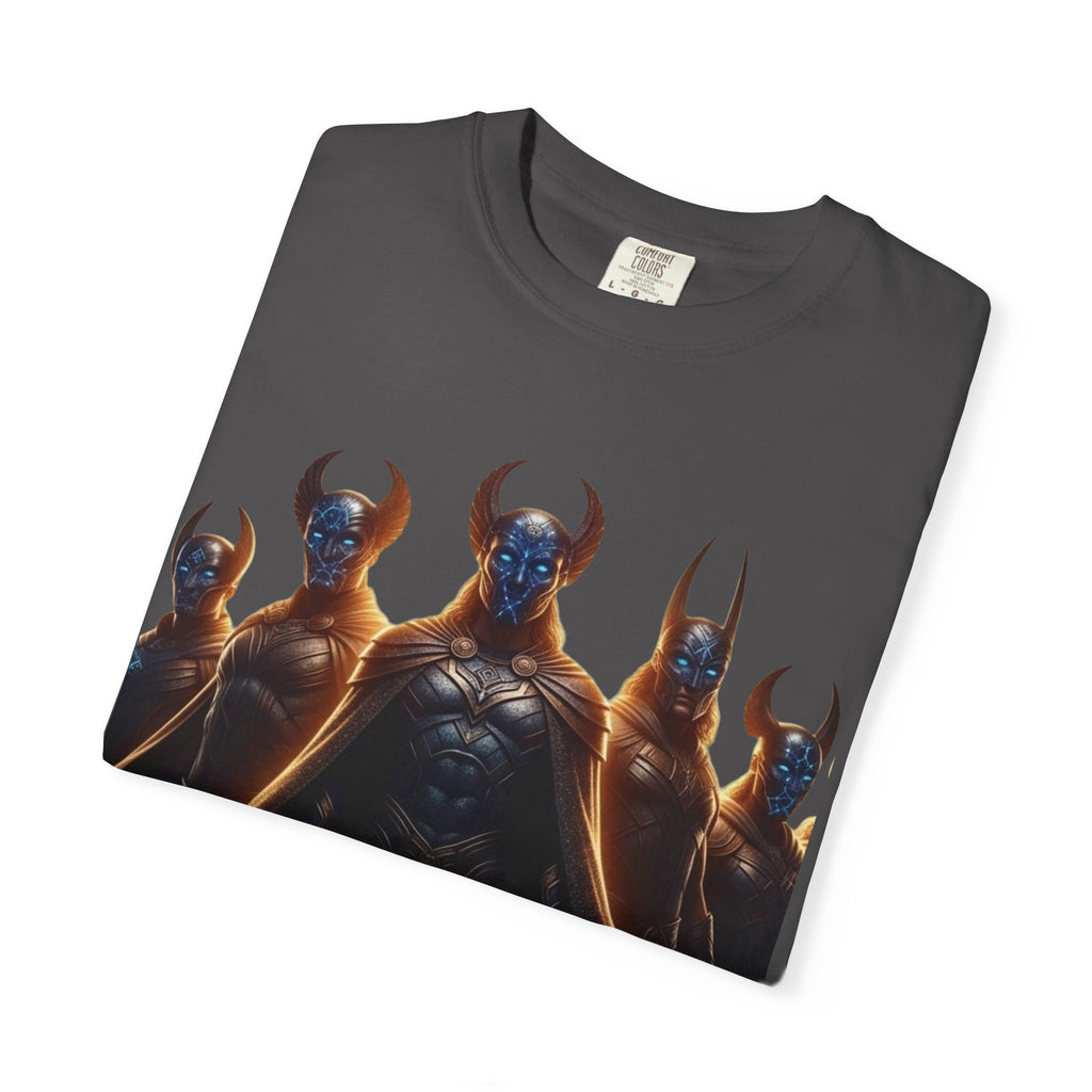 Power Runs Black PRB Dark Legion Graphic T-Shirt — Horned Warriors Fantasy Tee by Power Runs Black