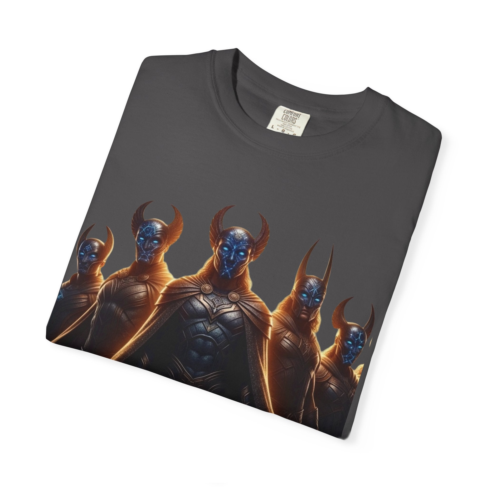 Power Runs Black PRB Dark Legion Graphic T-Shirt — Horned Warriors Fantasy Tee by Power Runs Black