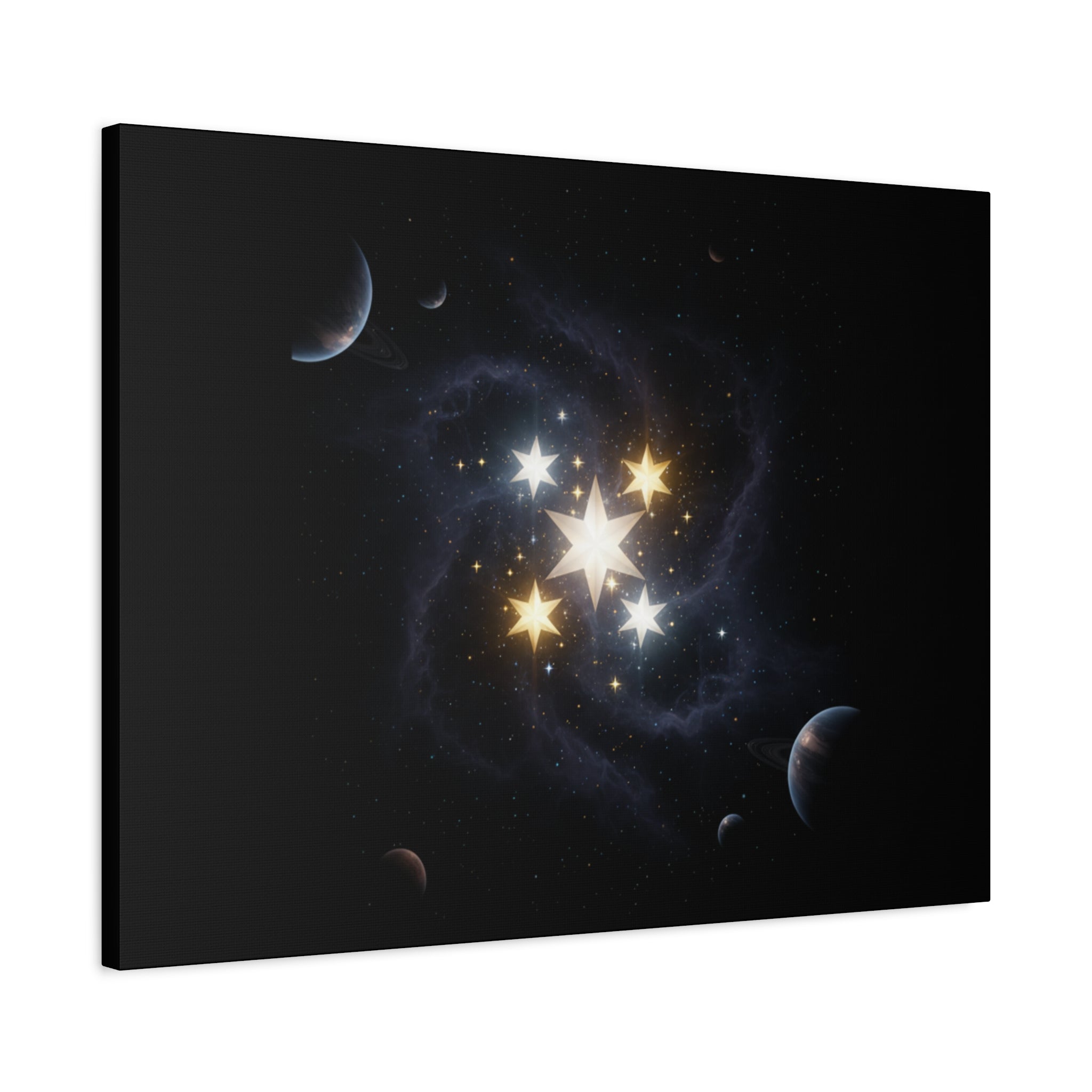 PRB Celestial Star Cluster Matte Canvas Print — Cosmic Planets Wall Art by Printify