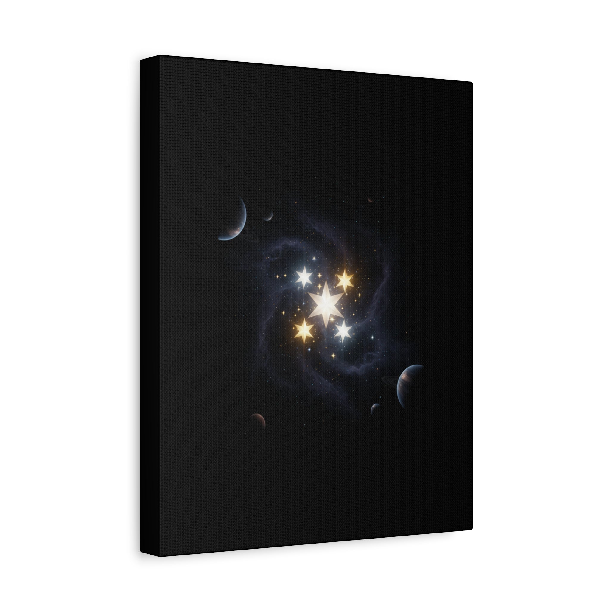 Power Runs Black PRB Glowing Star Constellation Canvas by Power Runs Black