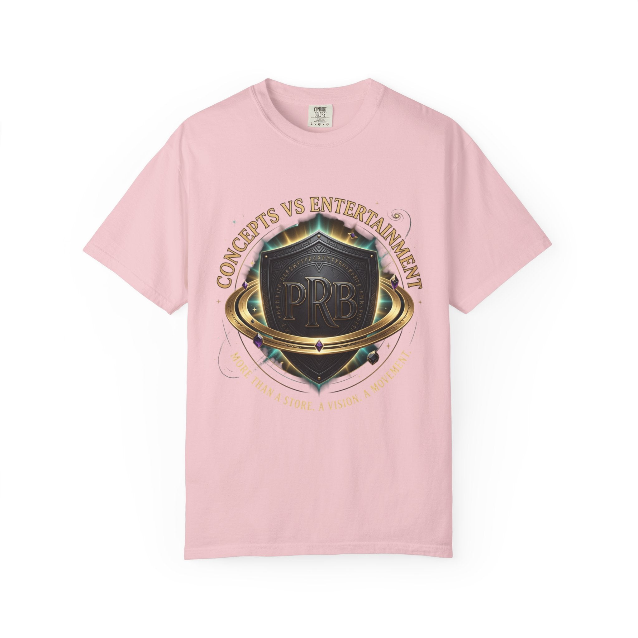 Concepts VS Entertainment Emblem Graphic T-Shirt | Heraldic Crest Tee by Printify