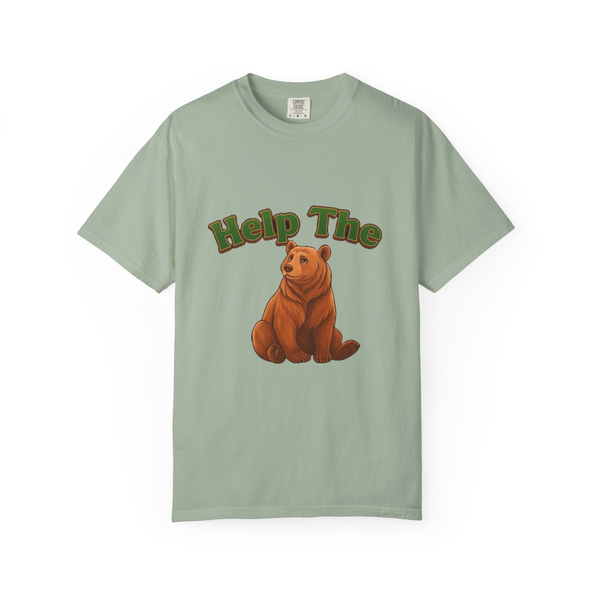 PRB "Don't Help me Help The Bear" T-shirt Bear Illustration by Power Runs Black