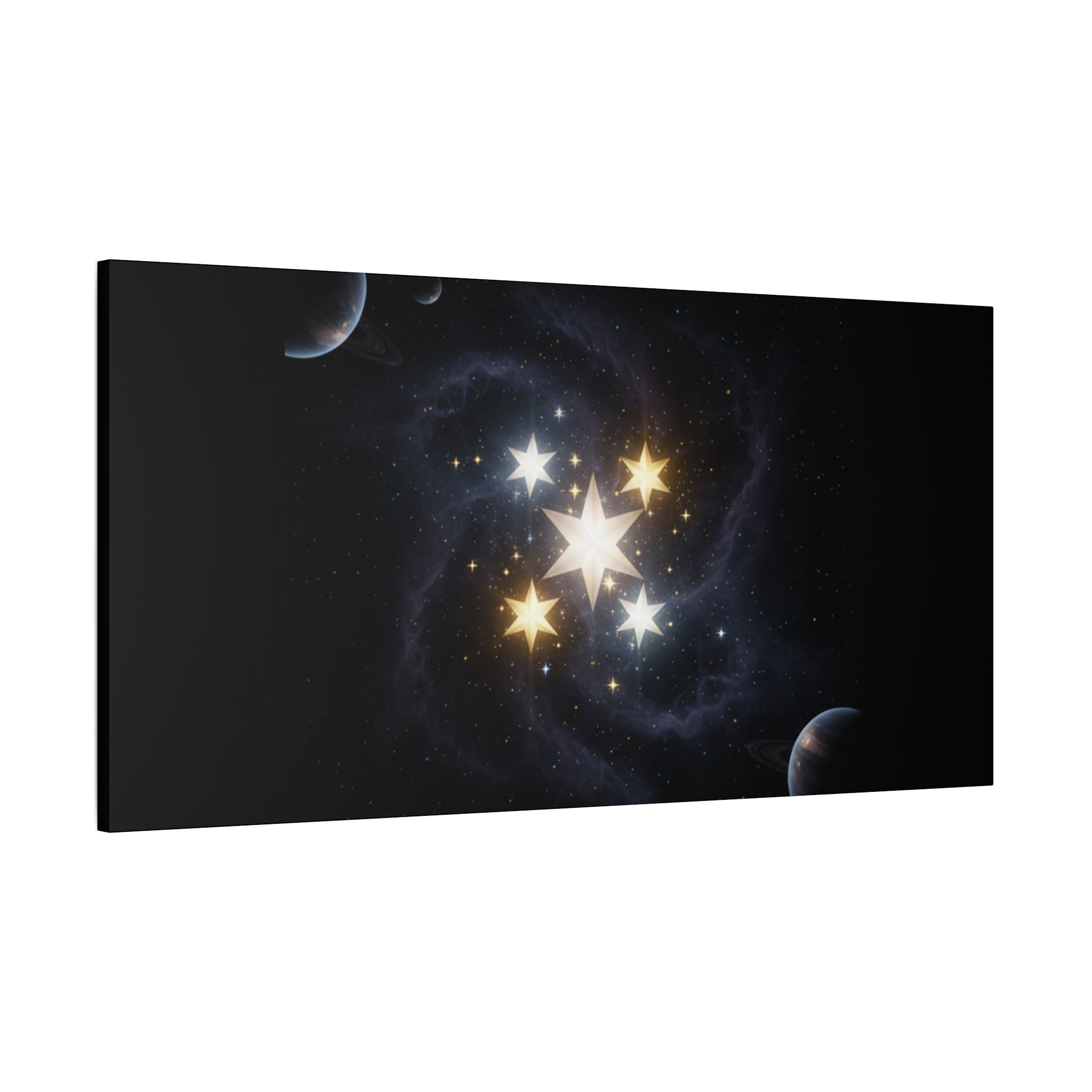 PRB Celestial Star Cluster Matte Canvas Print — Cosmic Planets Wall Art by Printify