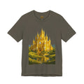 PRB Golden Fantasy Castle Tee | Magical Kingdom Illustration, Fairytale Scene by Printify