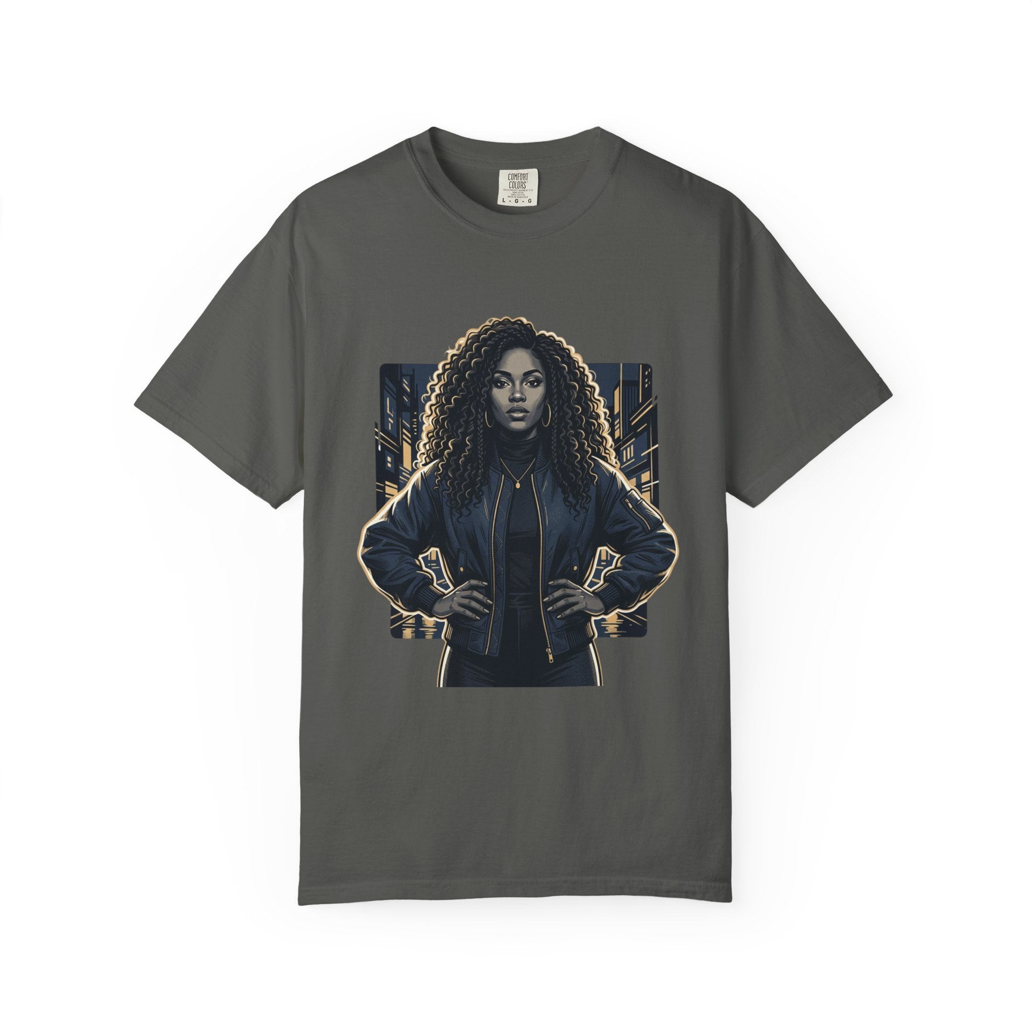 Pretty Rich Bitch The Collection by PRB T-Shirt — Bold Graphic Tee with Empowered Woman Portrait by Power Runs Black