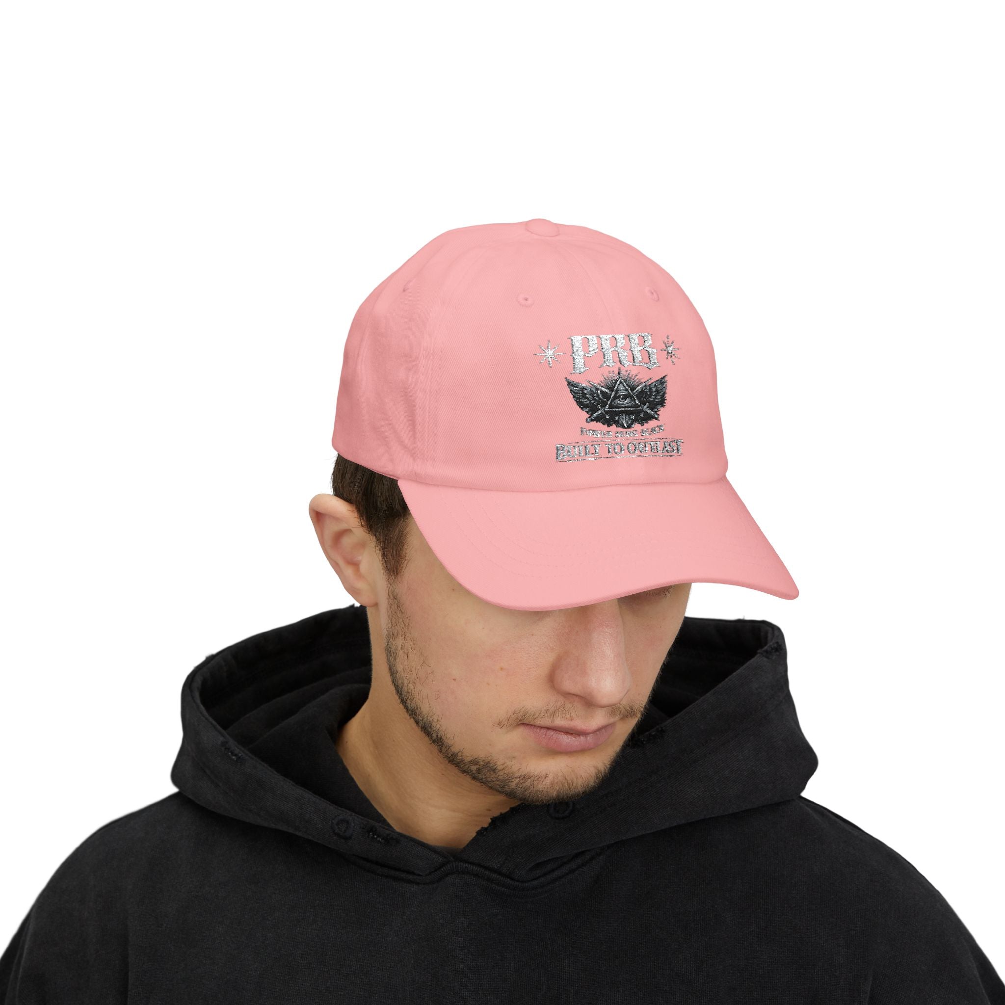PRB Dad Cap — Vintage Crest Embroidered Baseball Hat by Power Runs Black