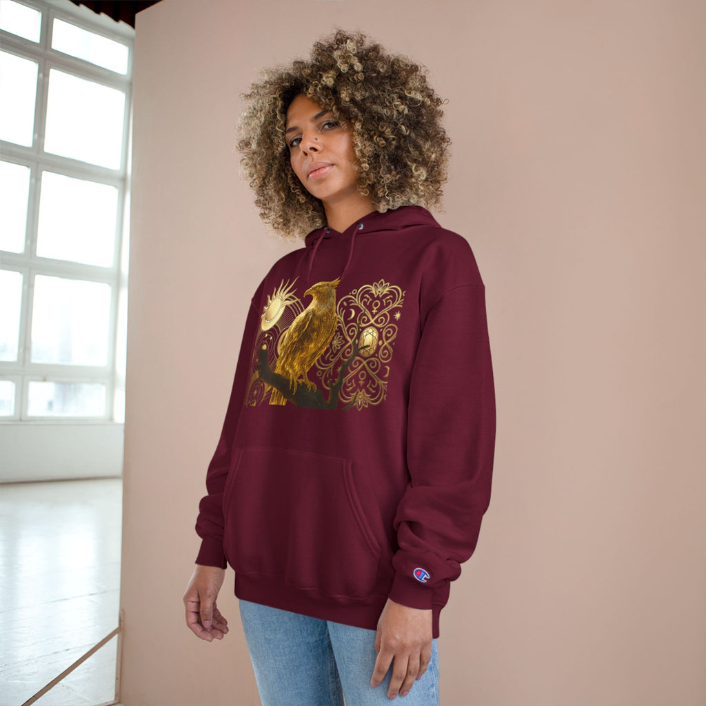 PRB Golden Owl Sundial Graphic Champion Hoodie by Power Runs Black