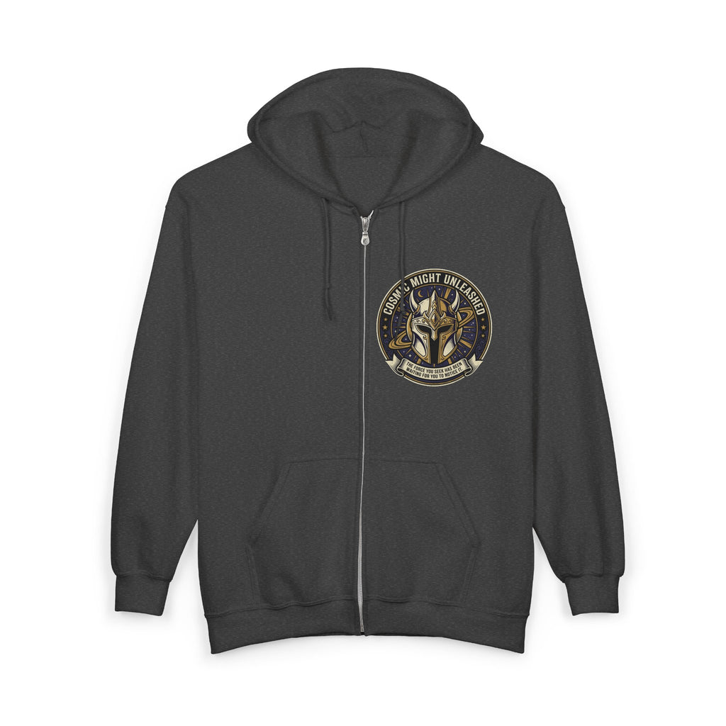 PRB Full-Zip Hoodie — Cosmic Night Unleashed Graphic by Power Runs Black
