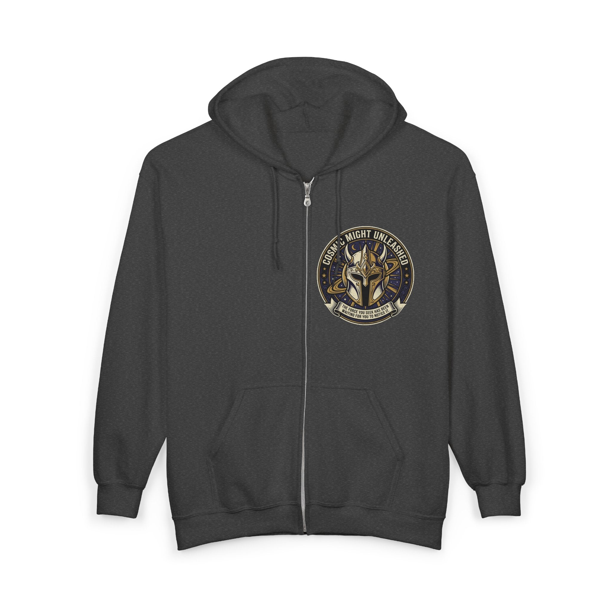 PRB Full-Zip Hoodie — Cosmic Night Unleashed Graphic by Power Runs Black
