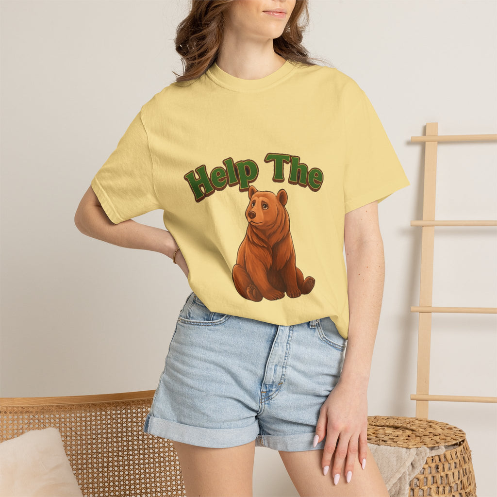 PRB "Don't Help me Help The Bear" T-shirt Bear Illustration by Power Runs Black