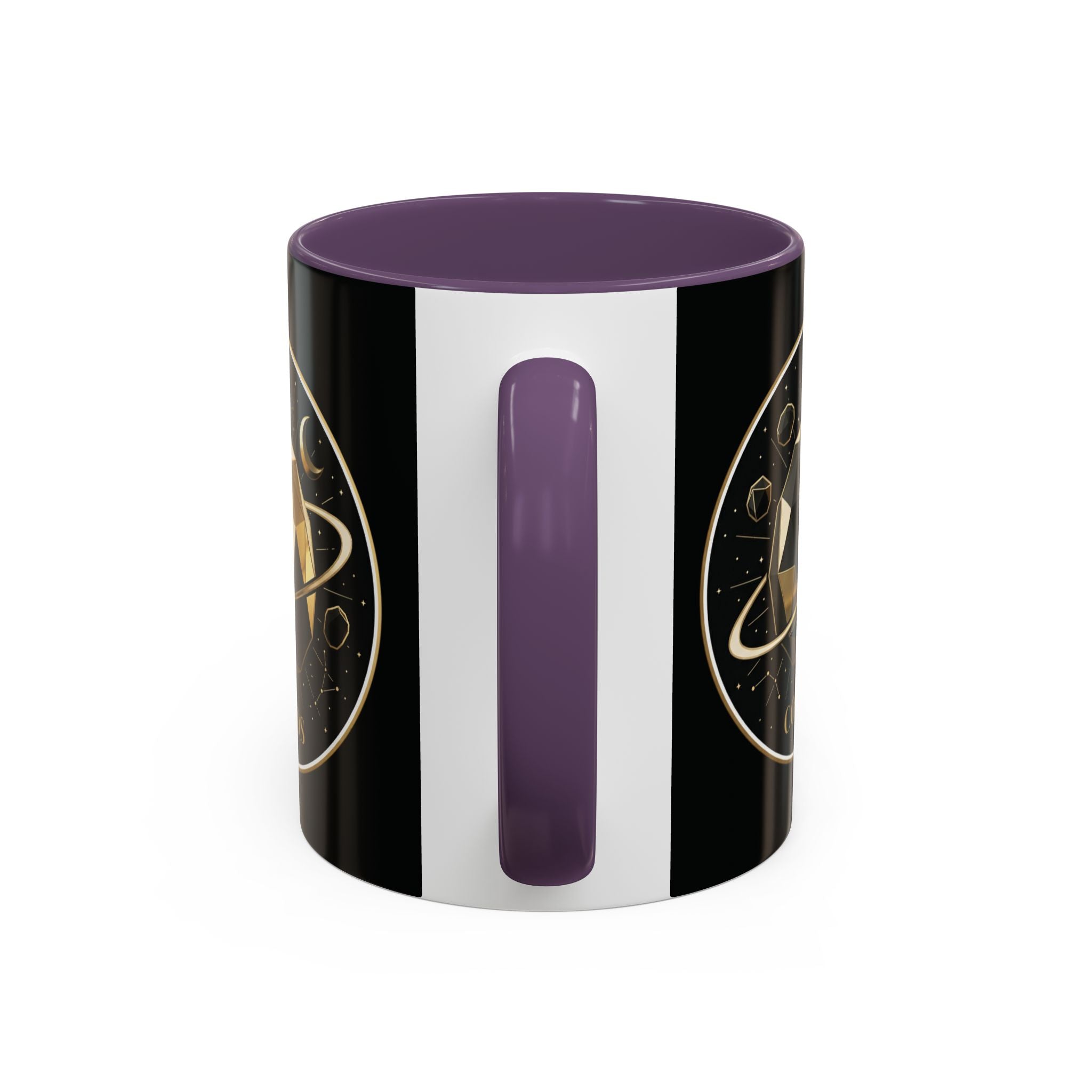 PRB Gold Cosmos Design Accent Coffee Mug | The Break, Planet Illustration by Printify
