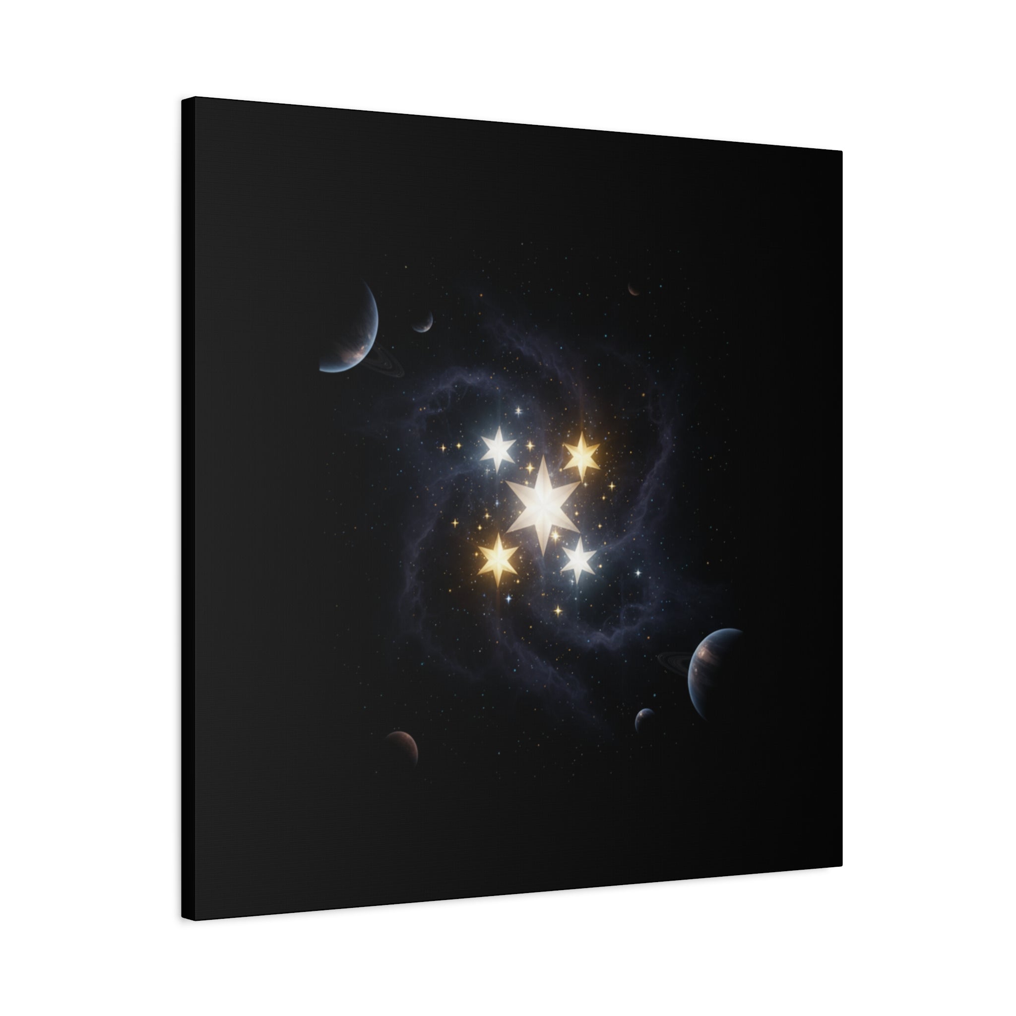 Power Runs Black PRB Glowing Star Constellation Canvas by Power Runs Black