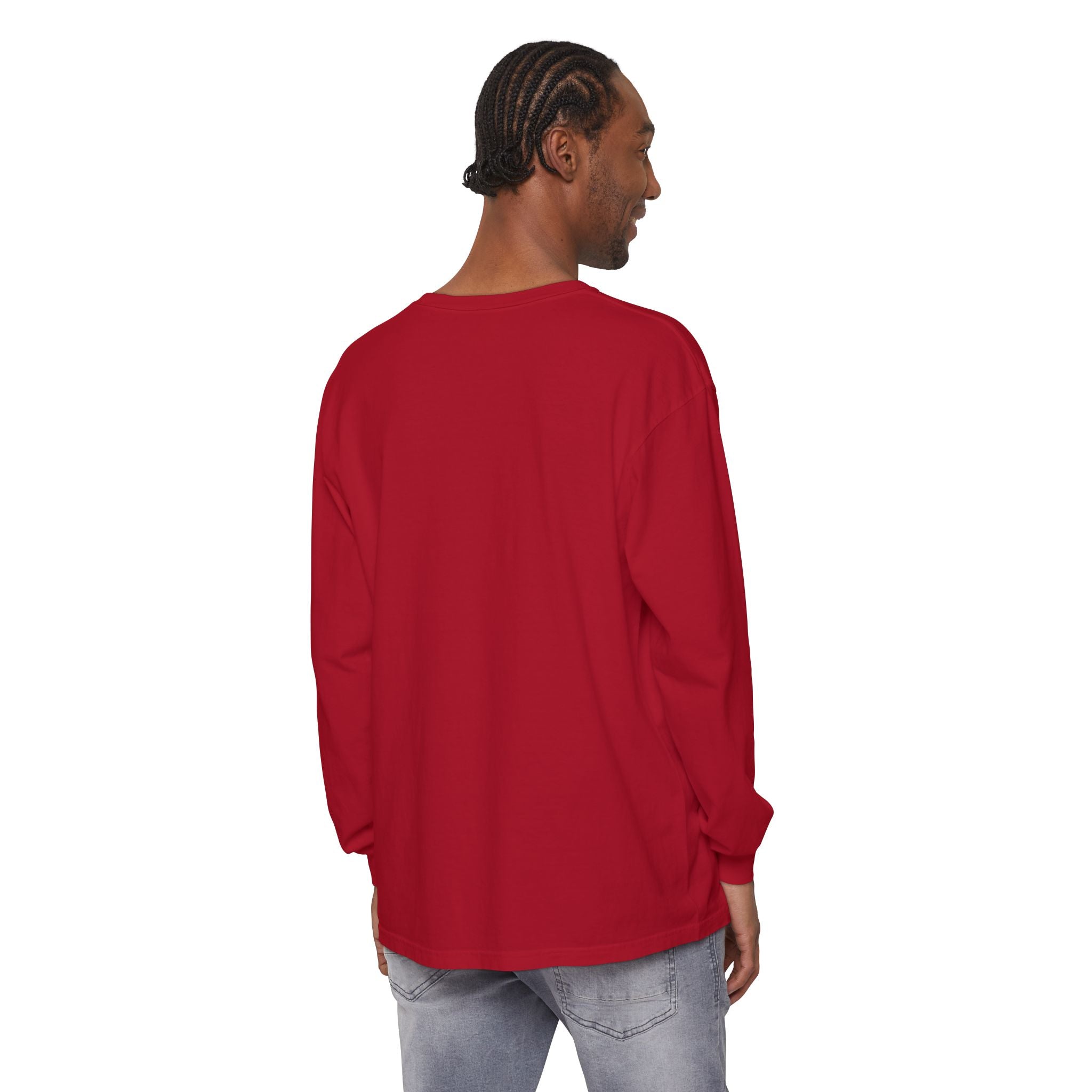 PRB Neon City Skyline Long Sleeve Shirt | Urban Nightscape Illustration by Power Runs Black