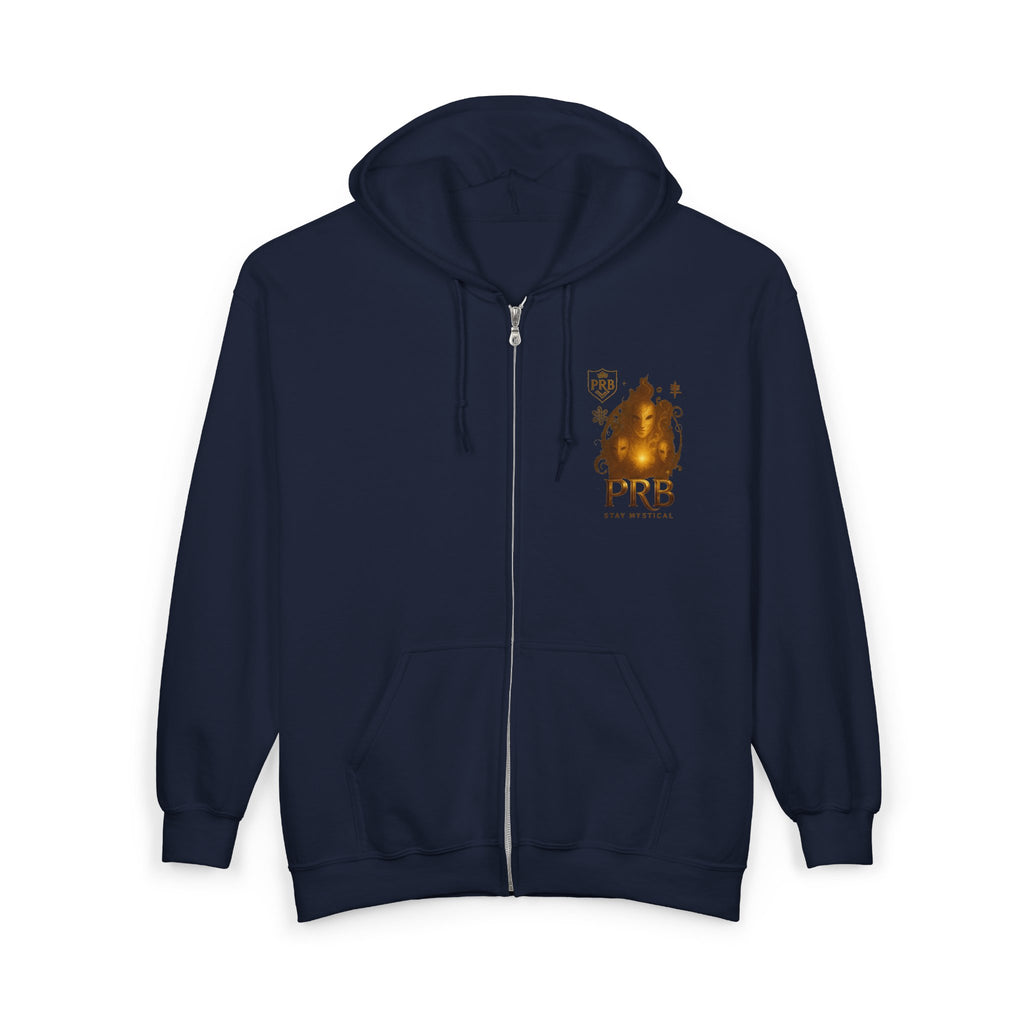 PRB Mystical Flame Mask hoodie | Zip Hoodie by Power Runs Black