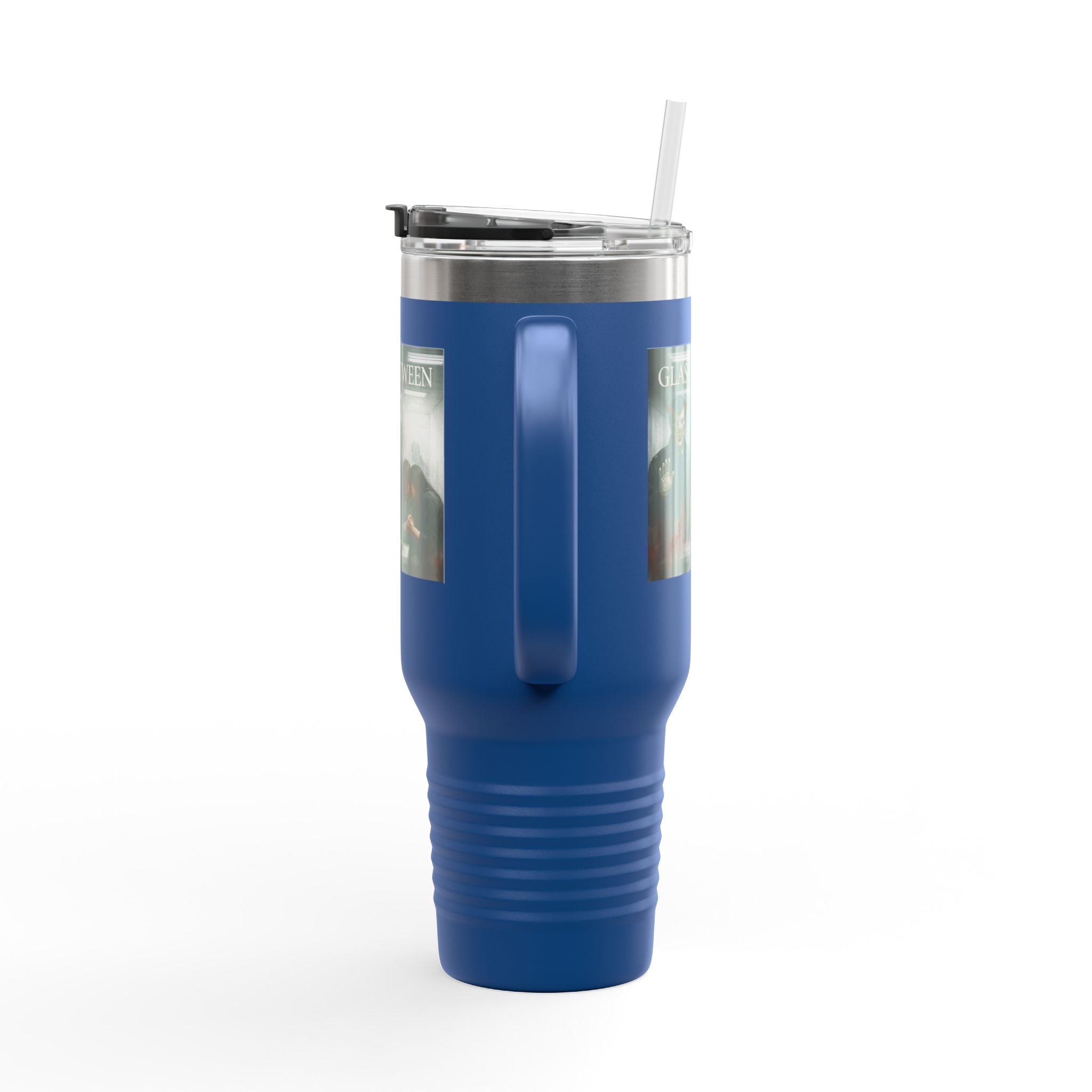 PRB The Glass Between, 40oz Insulated Travel Mug by Power Runs Black