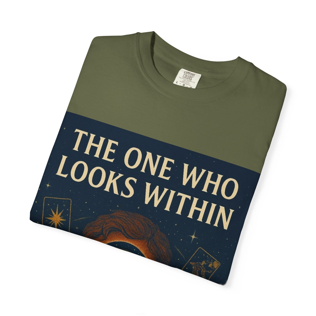 PRB Tarot Eye T-Shirt — "The One Who Looks Within" Mystical Graphic Tee by Power Runs Black