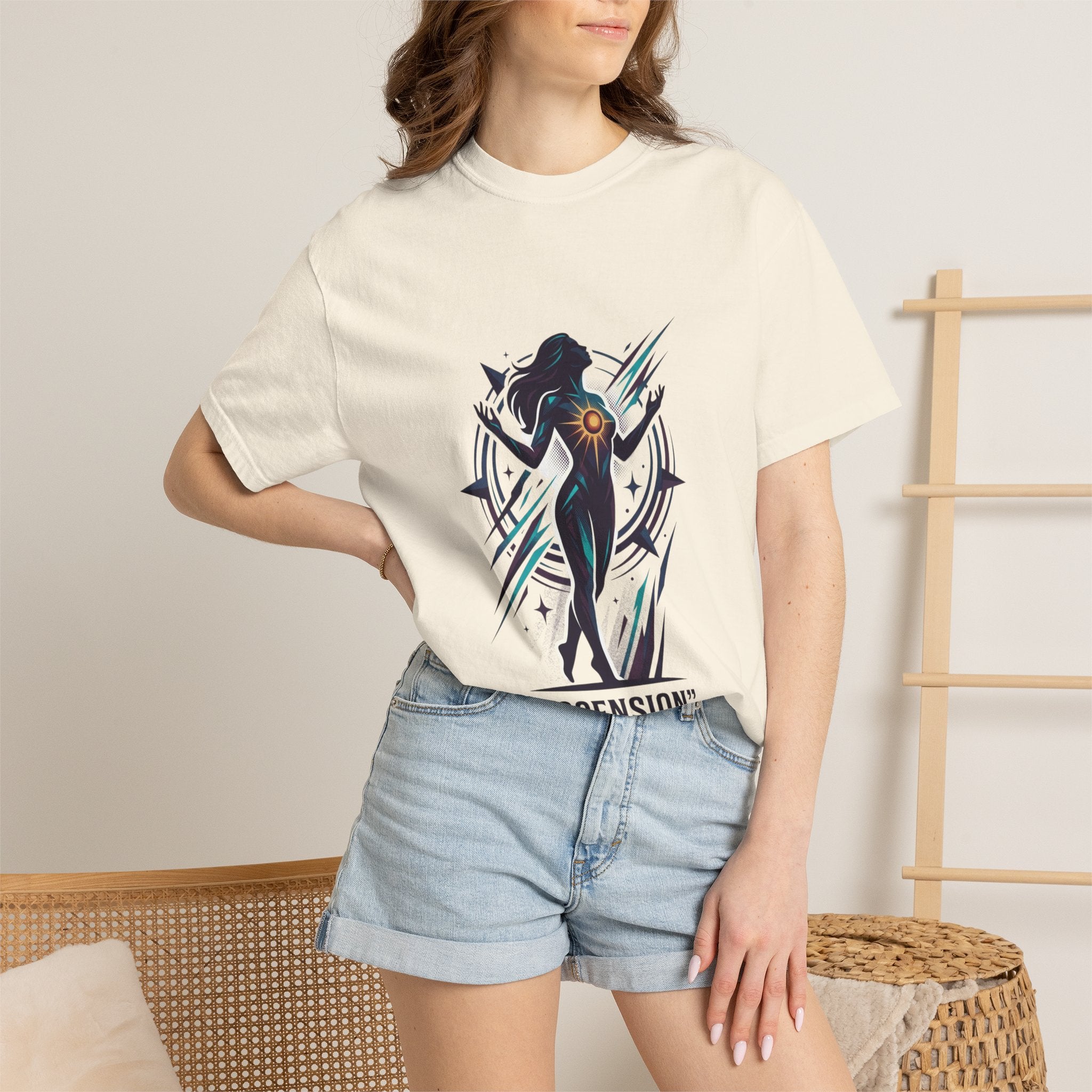 Power Runs Black PRB Ascension Graphic T-Shirt — Cosmic Silhouette Tee by Printify