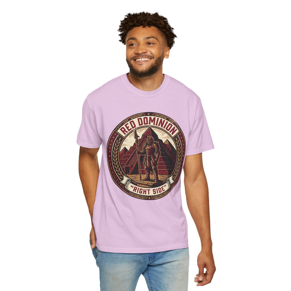 Power Runs Black PRB Red Dominion 'Right Side' Graphic T-Shirt by Printify