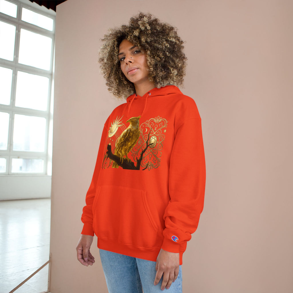 PRB Golden Owl Sundial Graphic Champion Hoodie by Power Runs Black