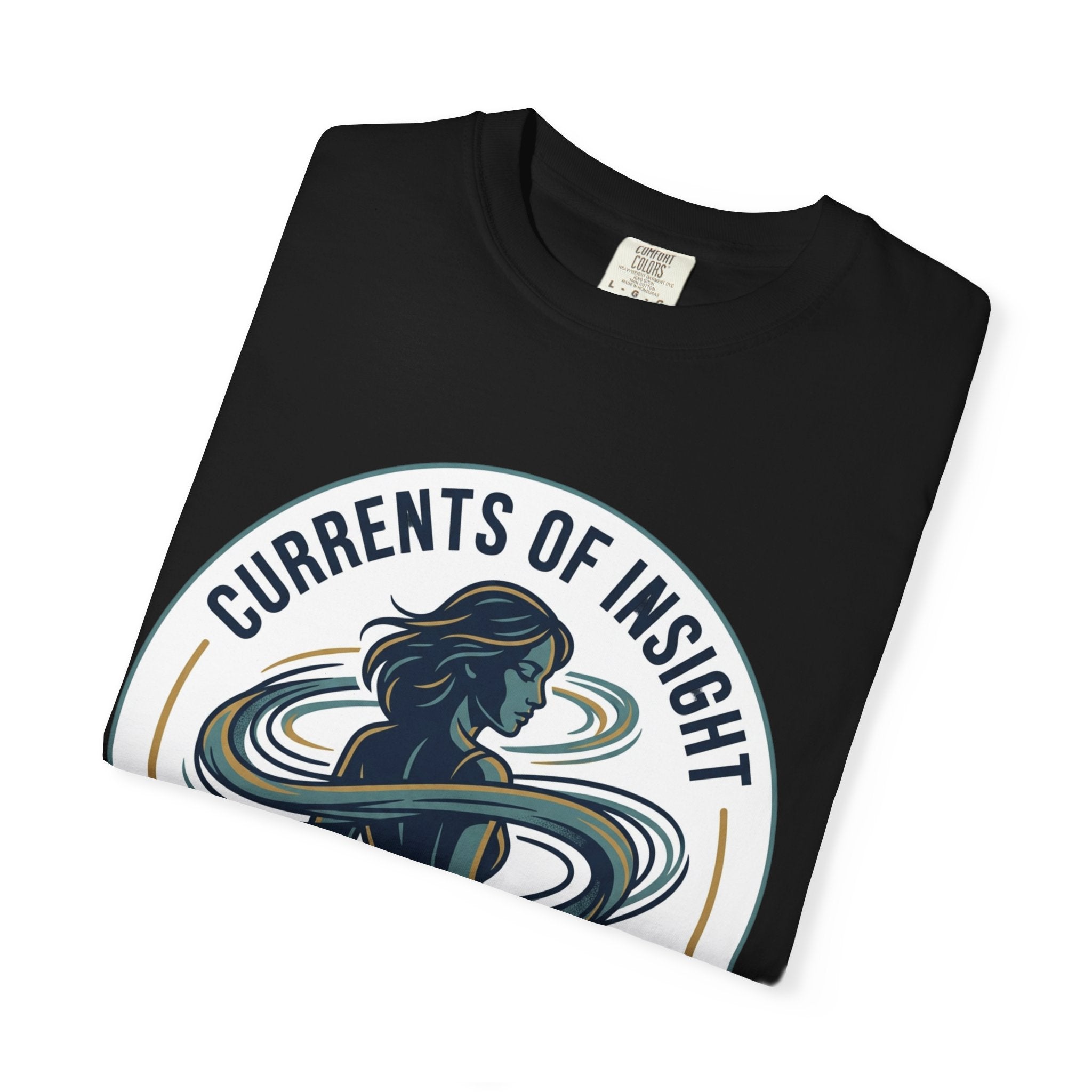 Power Runs Black Currents of Insight T-Shirt — 'Astra: Every thought leaves a trail' Graphic Tee by Power Runs Black