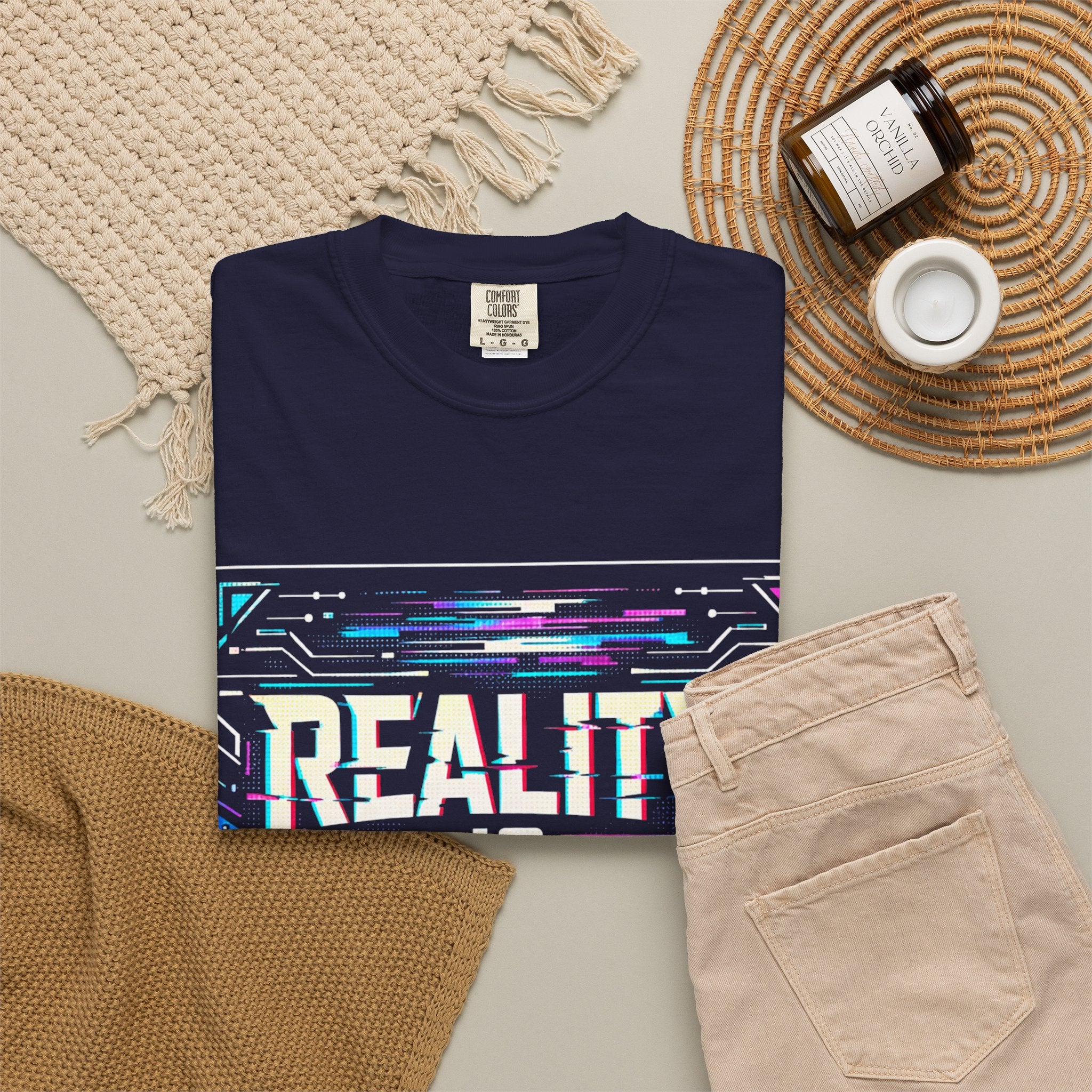 Power Runs Black PRB Glitchy Pastel "Reality Is Desyncing" T-Shirt by Printify