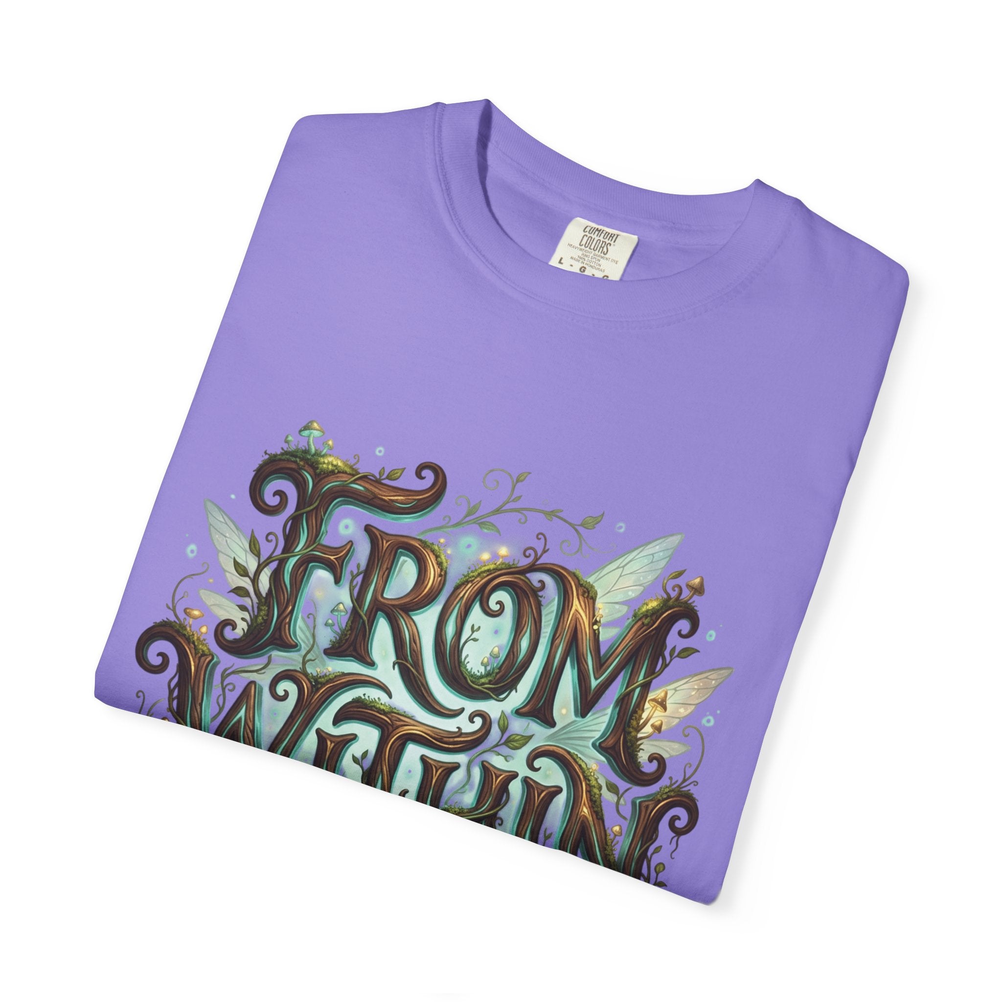 PRB From Within T-shirt | Nature Typography Forest Illustration by Power Runs Black