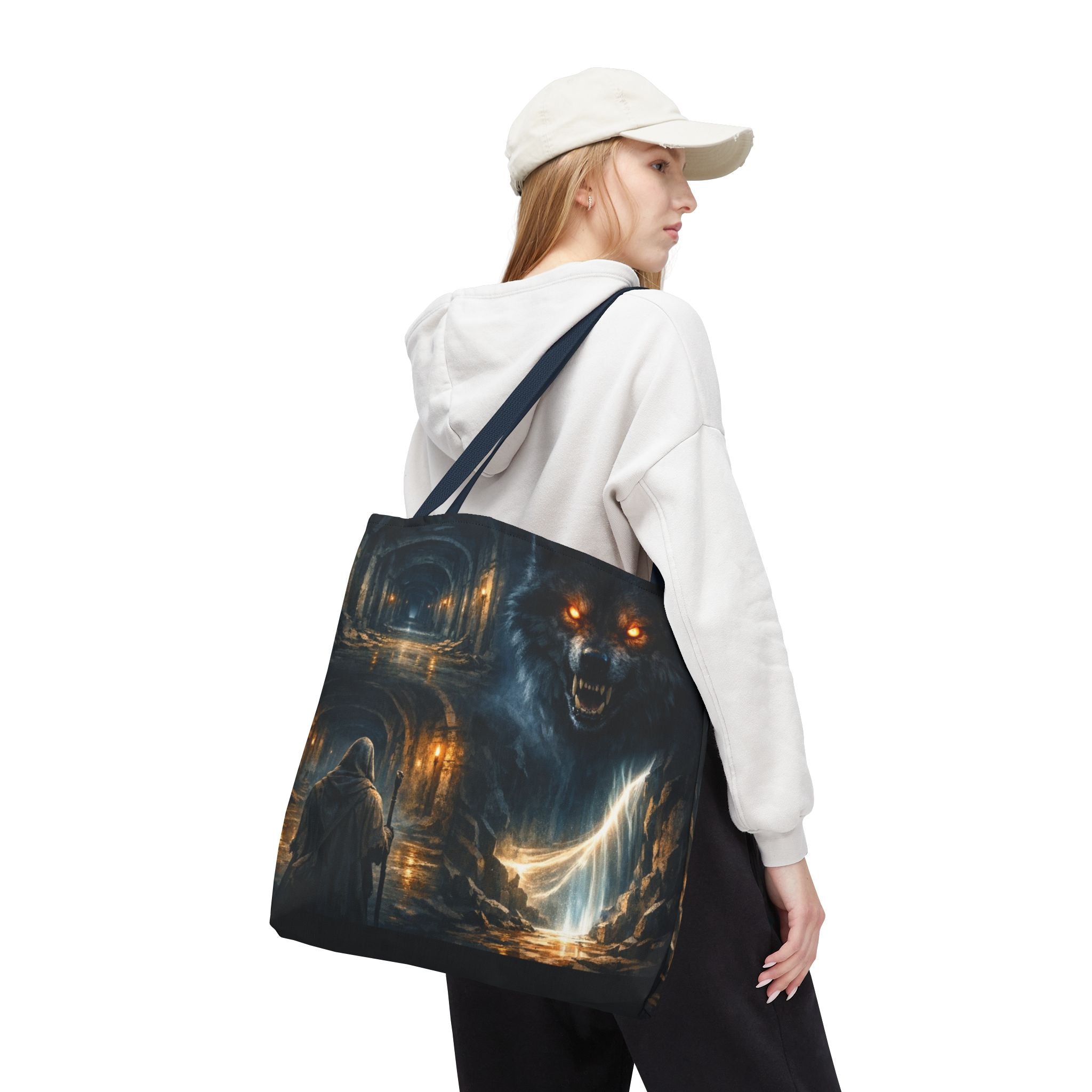 PRB The Echo Hounds Illustration Tote Bag | Gothic Horror Artwork by Printify