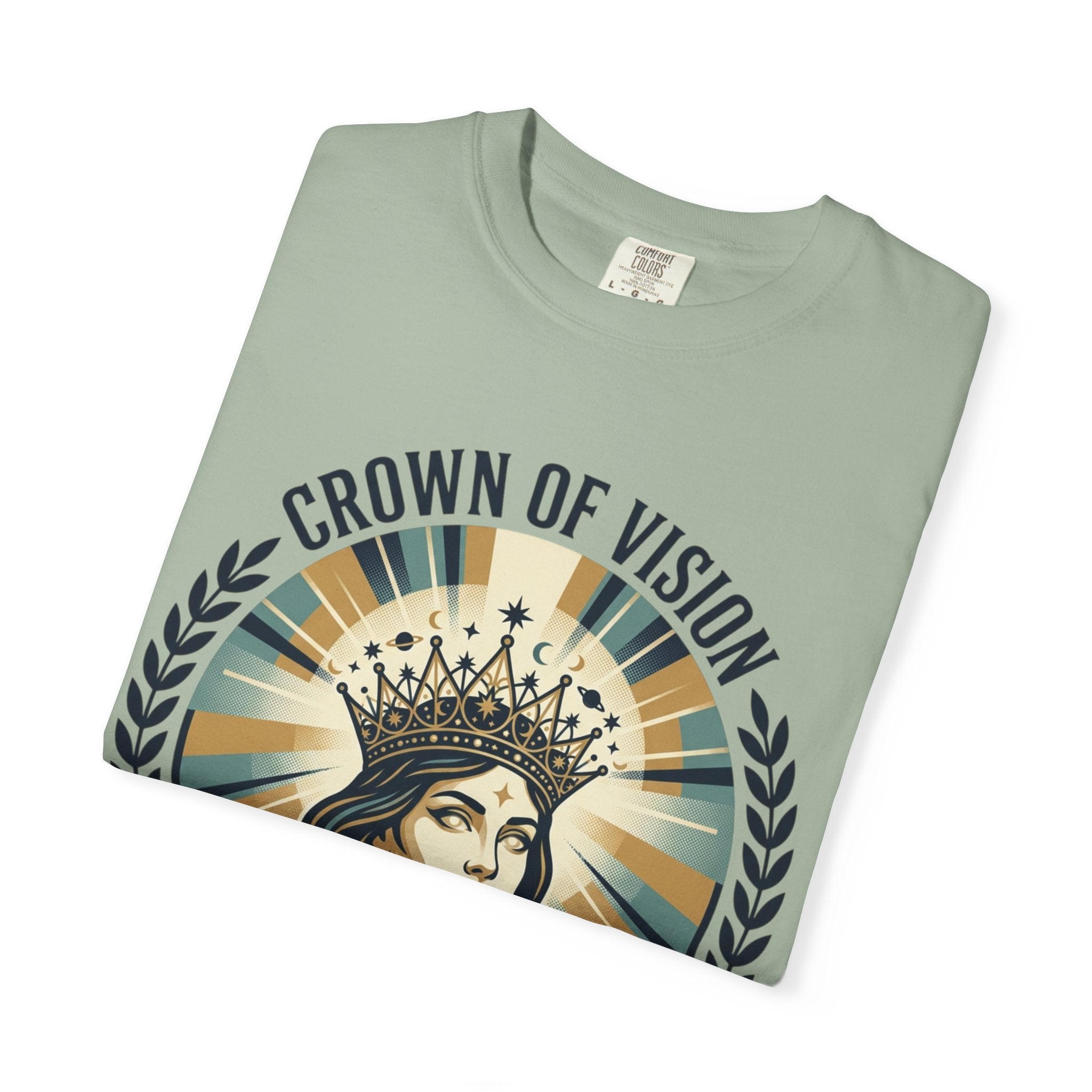 Power Runs Black Crown of Vision T-Shirt — Vintage Inspirational Graphic Tee by Printify