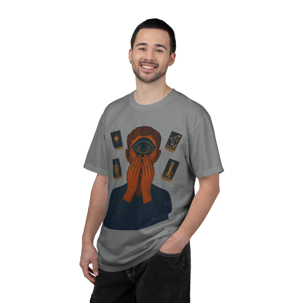 PRB Third Eye Tarot Illustration T-shirt | Occult Mystic Artwork by Power Runs Black