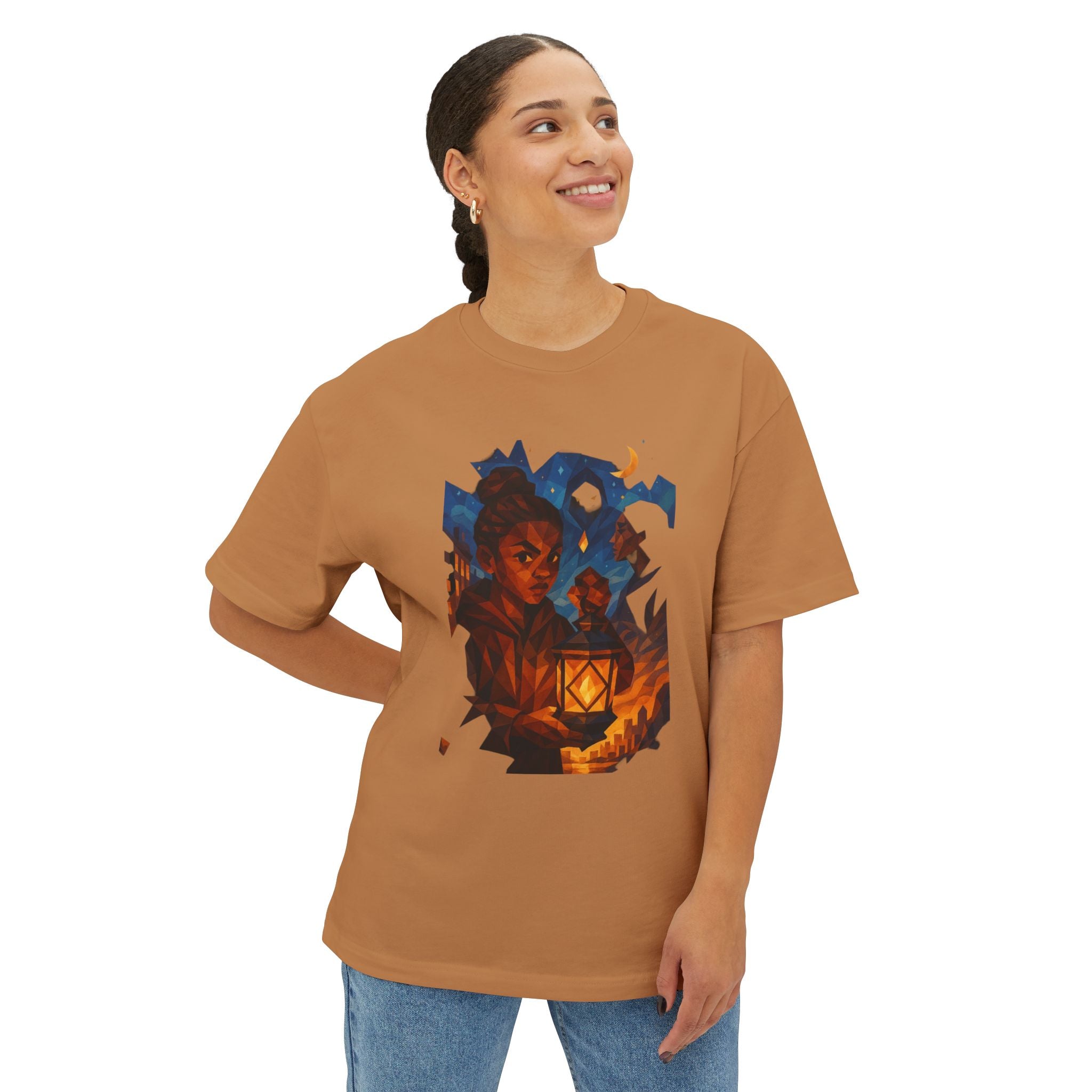 PRB Lantern Night Graphic Tee — Mystical Night Walk Art T-Shirt by Power Runs Black