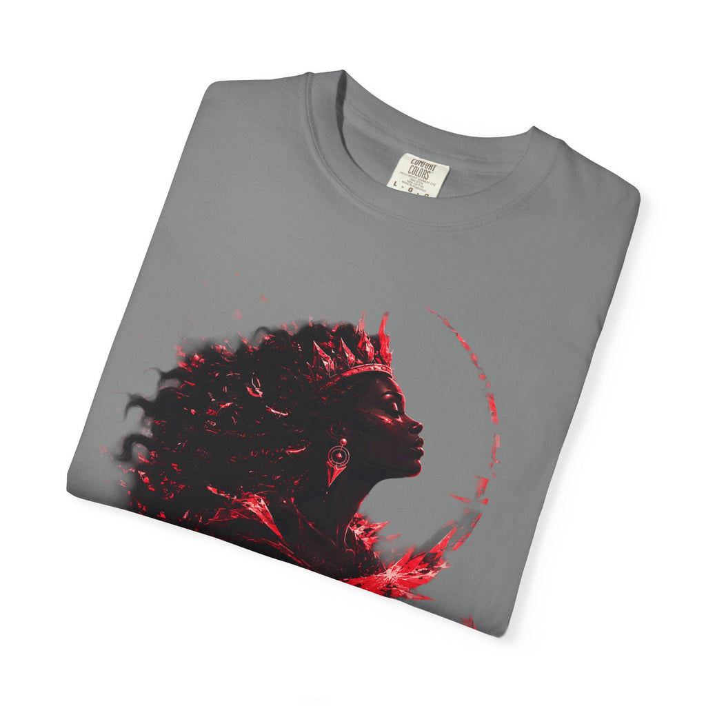 Power Runs Black Crown T-Shirt | Gothic Silhouette Artwork by Power Runs Black