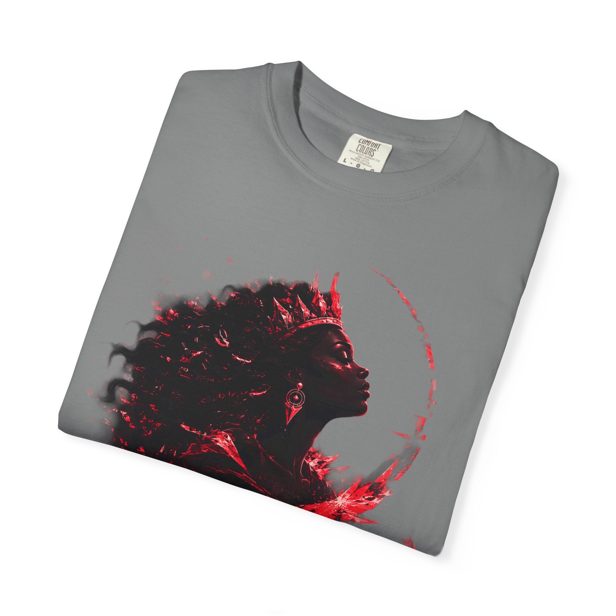 Power Runs Black Crown T-Shirt | Gothic Silhouette Artwork by Power Runs Black